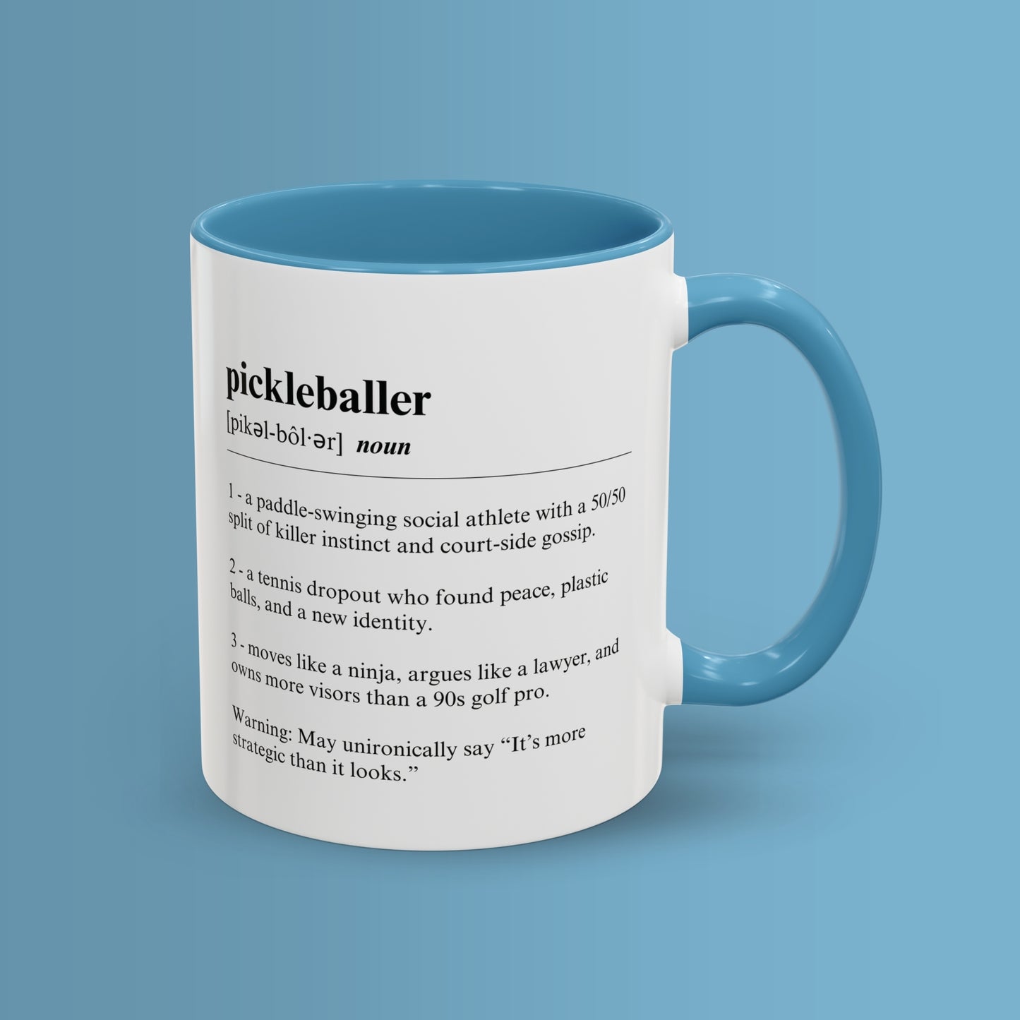 Pickleball Mug 11oz & 15oz Funny Dictionary Mug for Pickleballer