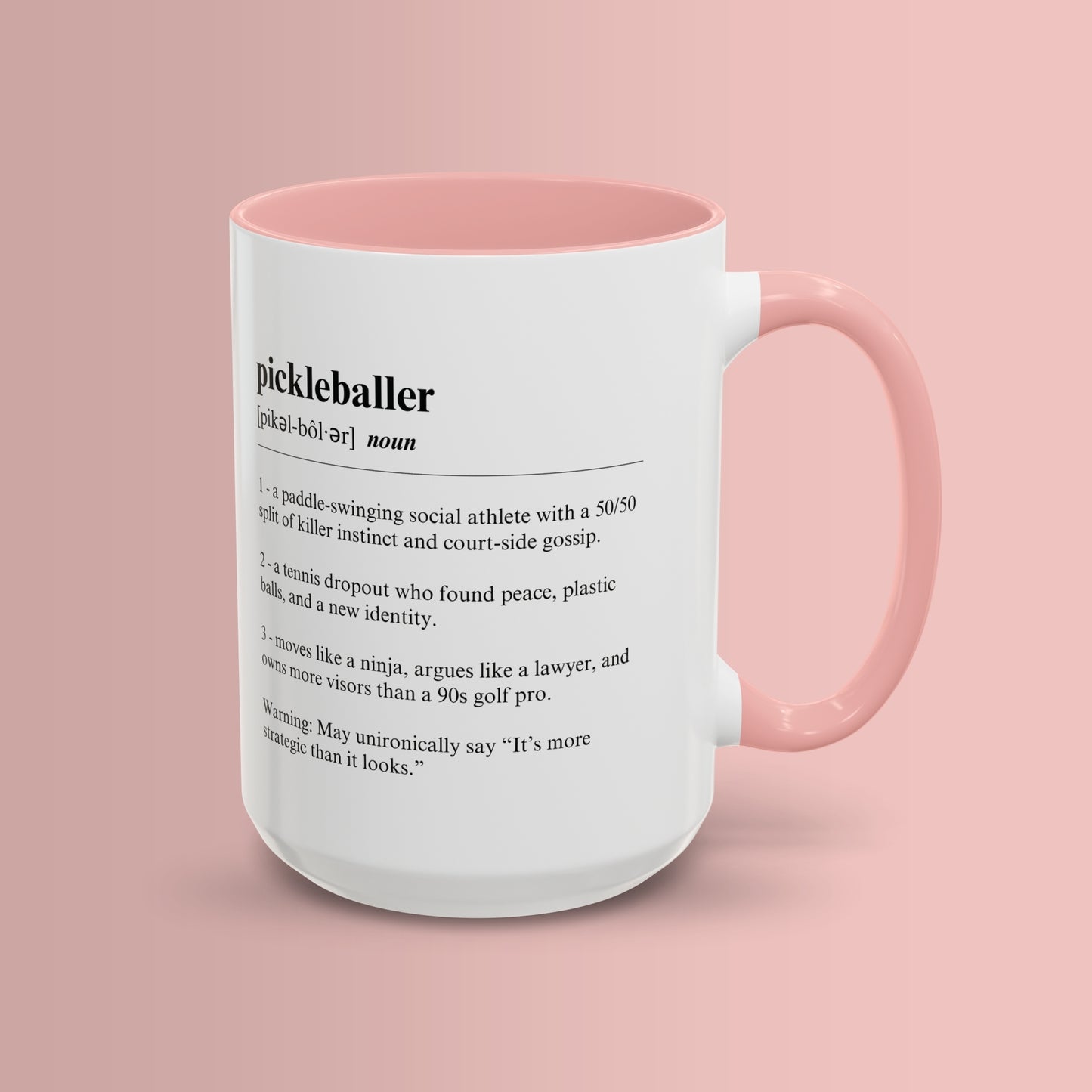 Pickleball Mug 11oz & 15oz Funny Dictionary Mug for Pickleballer