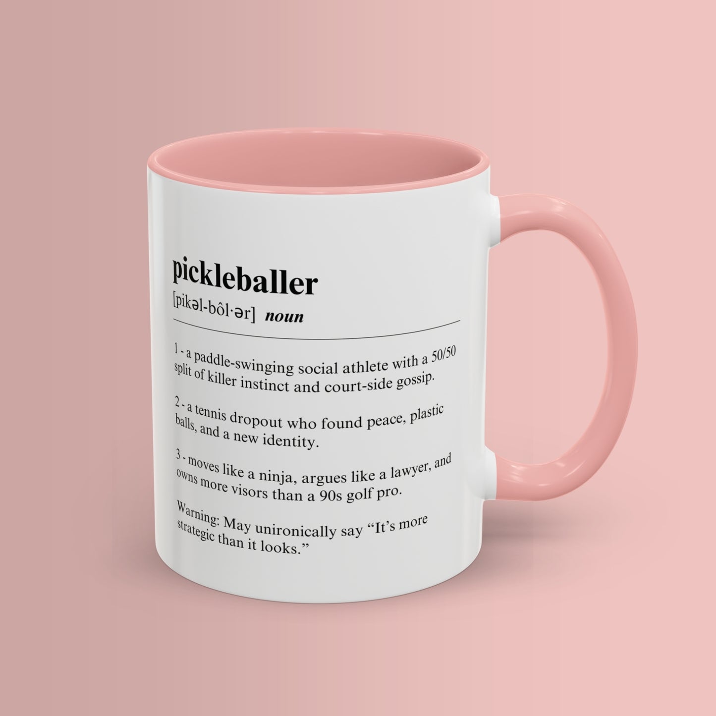 Pickleball Mug 11oz & 15oz Funny Dictionary Mug for Pickleballer
