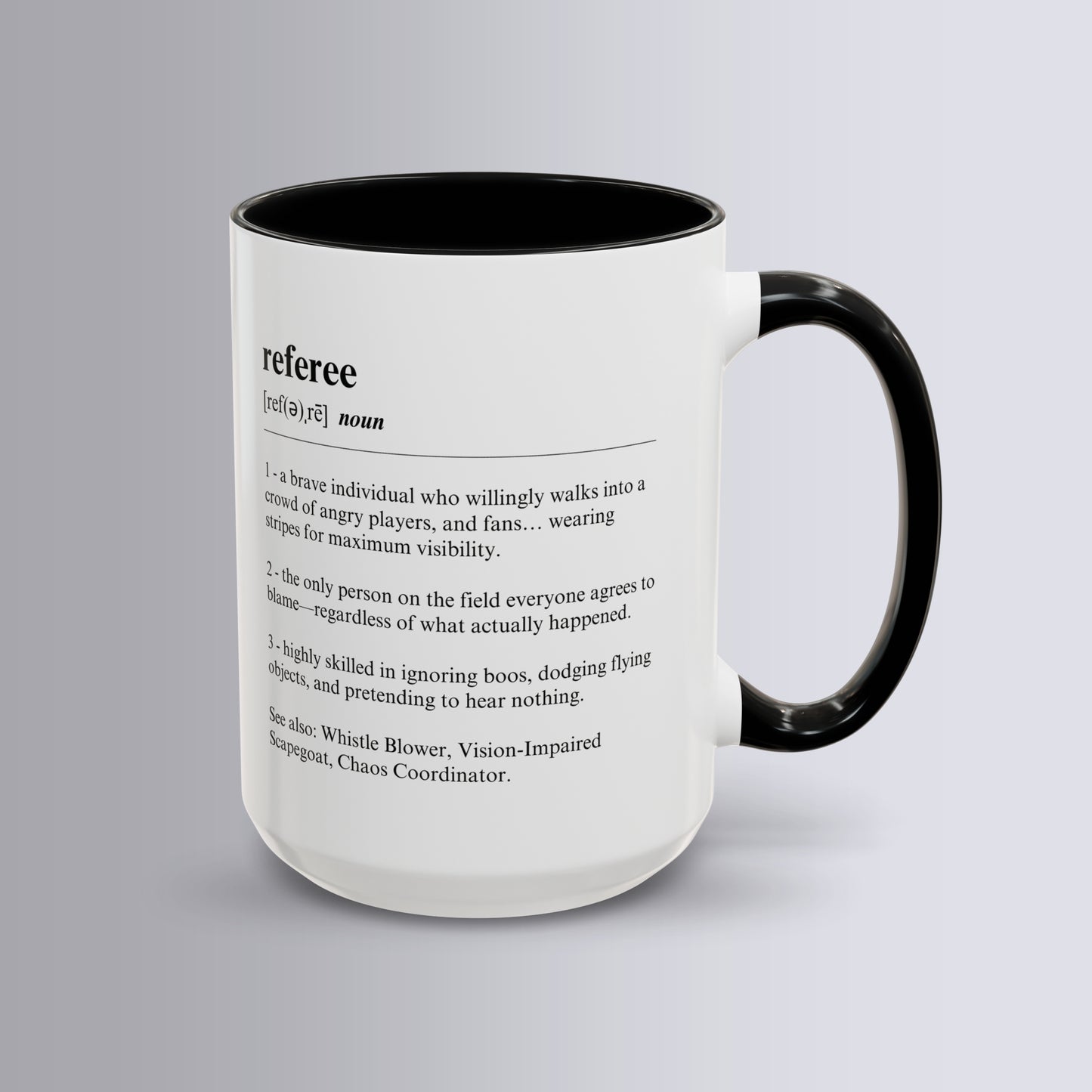 Referee Mug 11oz & 15oz Funny Dictionary Mug for Referees