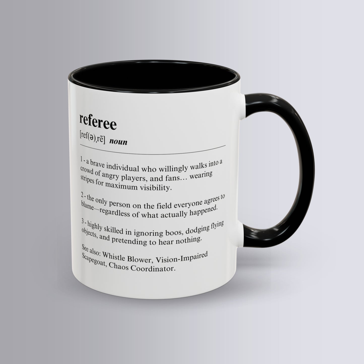 Referee Mug 11oz & 15oz Funny Dictionary Mug for Referees