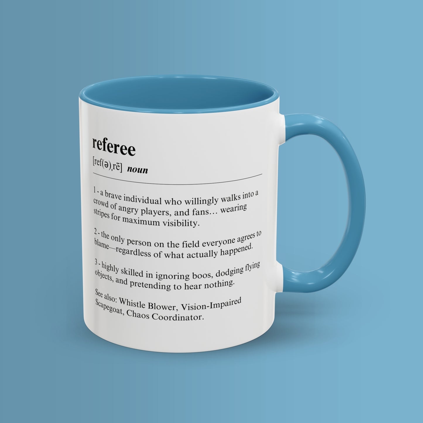 Referee Mug 11oz & 15oz Funny Dictionary Mug for Referees