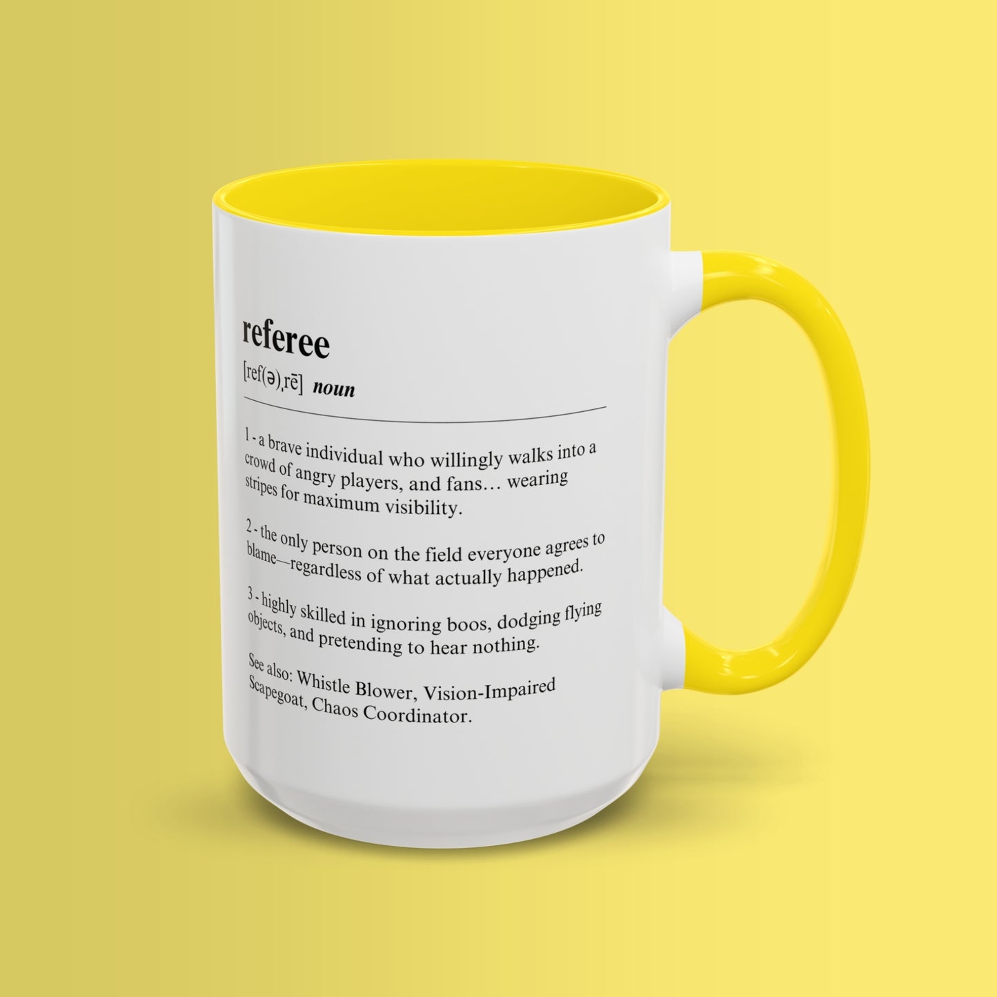 Referee Mug 11oz & 15oz Funny Dictionary Mug for Referees
