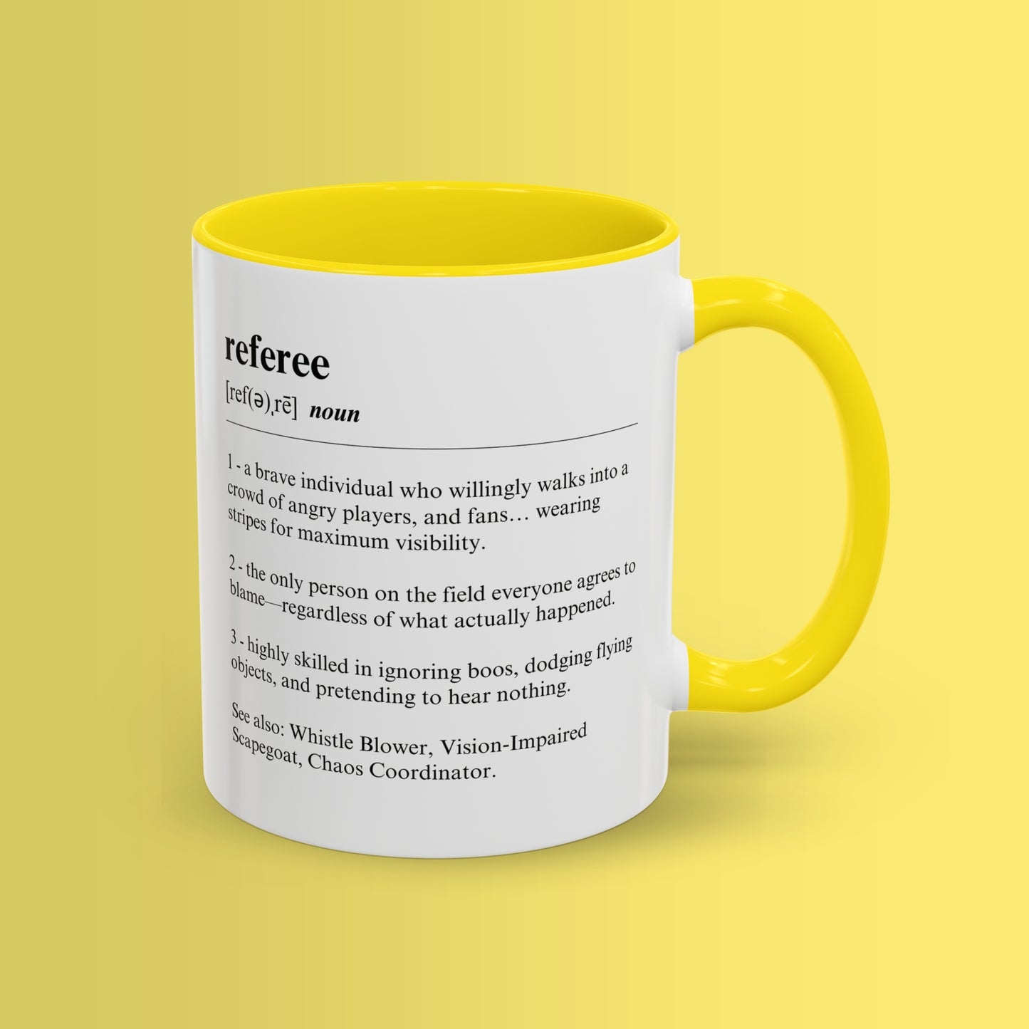 Referee Mug 11oz & 15oz Funny Dictionary Mug for Referees