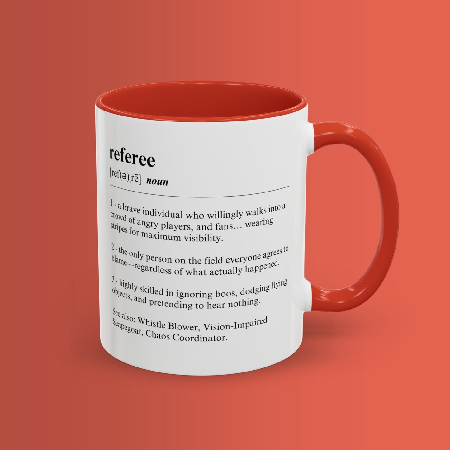Referee Mug 11oz & 15oz Funny Dictionary Mug for Referees