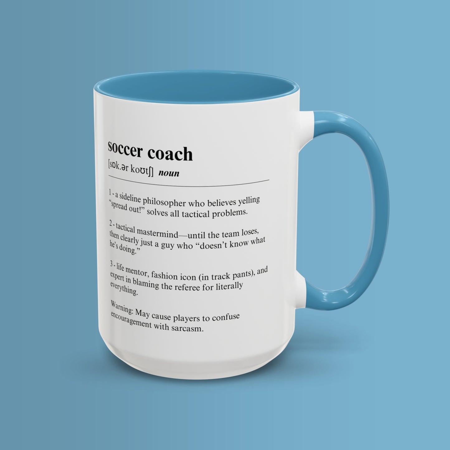 Soccer Coach Mug 11oz & 15oz Funny Dictionary Mug for Soccer Coaches