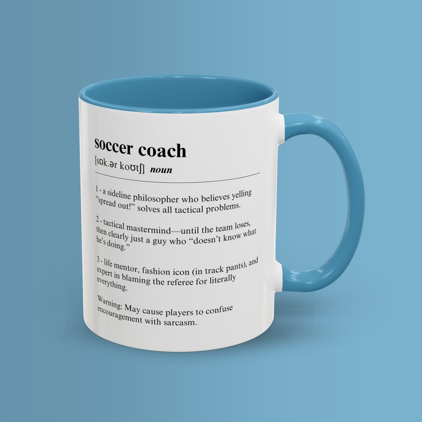 Soccer Coach Mug 11oz & 15oz Funny Dictionary Mug for Soccer Coaches