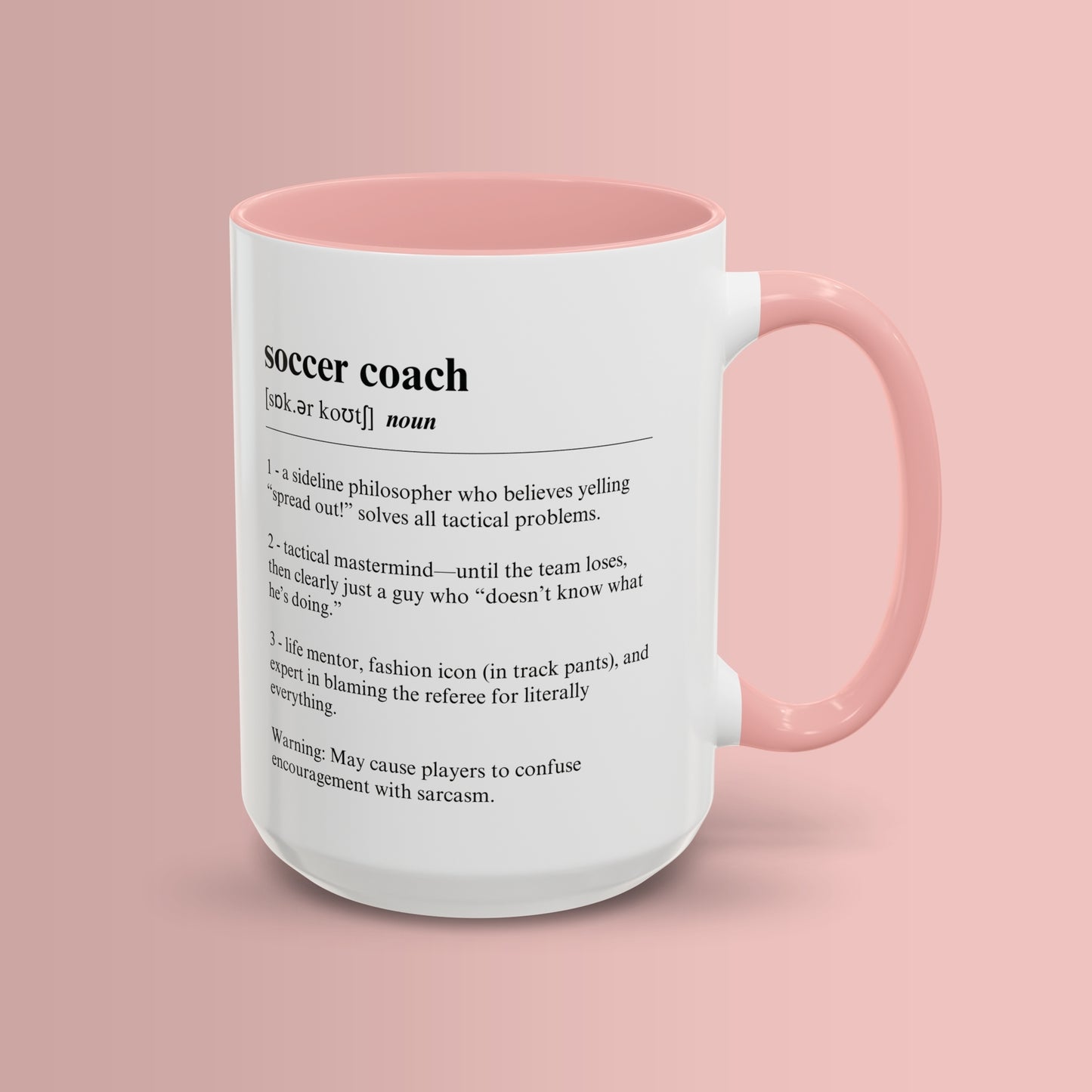 Soccer Coach Mug 11oz & 15oz Funny Dictionary Mug for Soccer Coaches