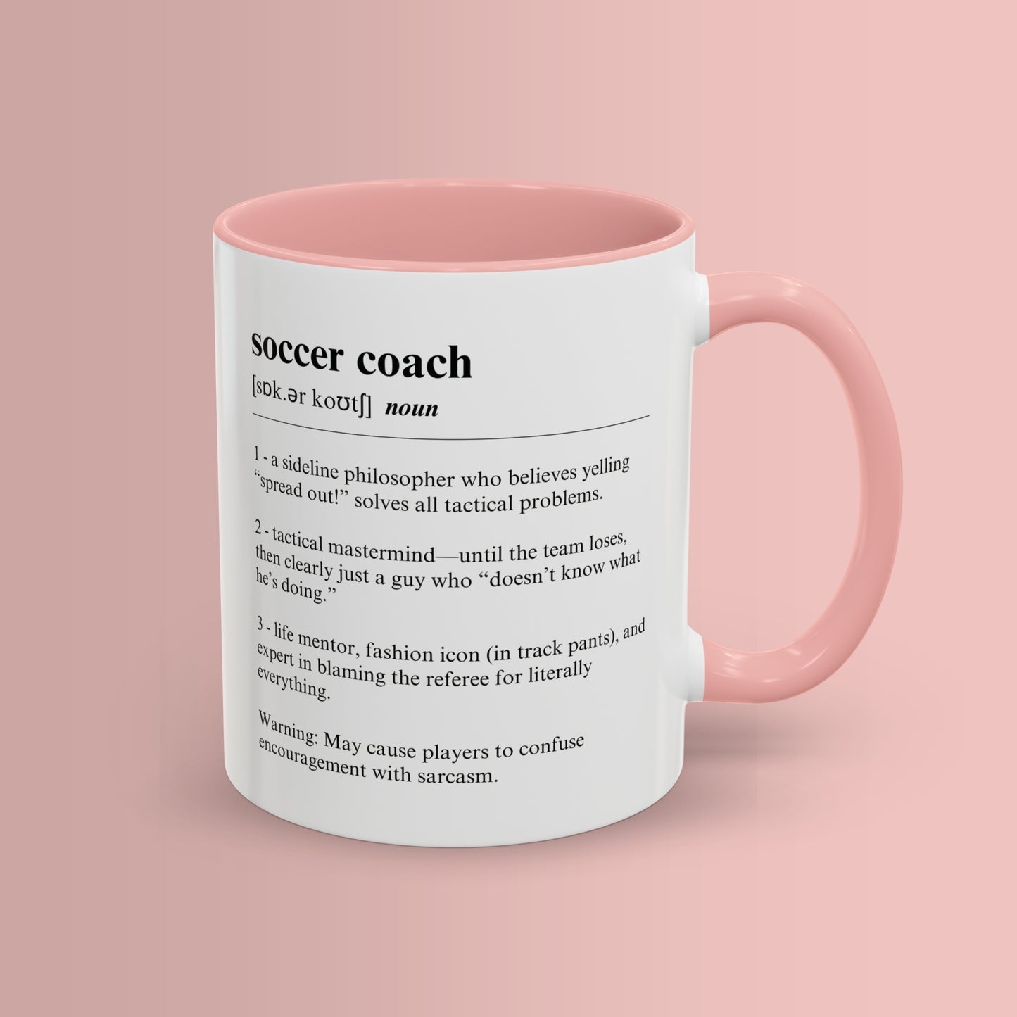 Soccer Coach Mug 11oz & 15oz Funny Dictionary Mug for Soccer Coaches