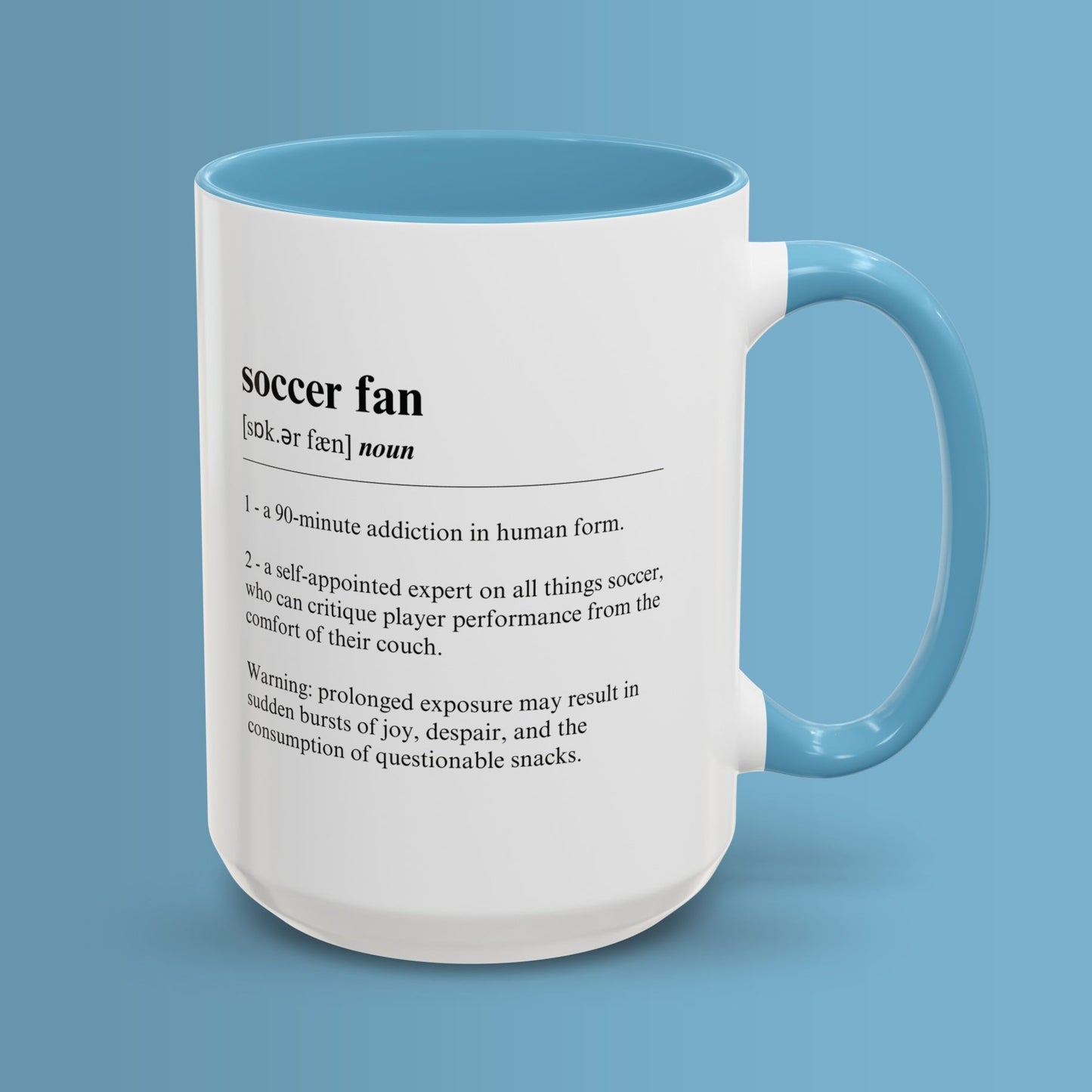Soccer Fan Mug 11oz & 15oz Funny Dictionary Mug for Soccer Fans