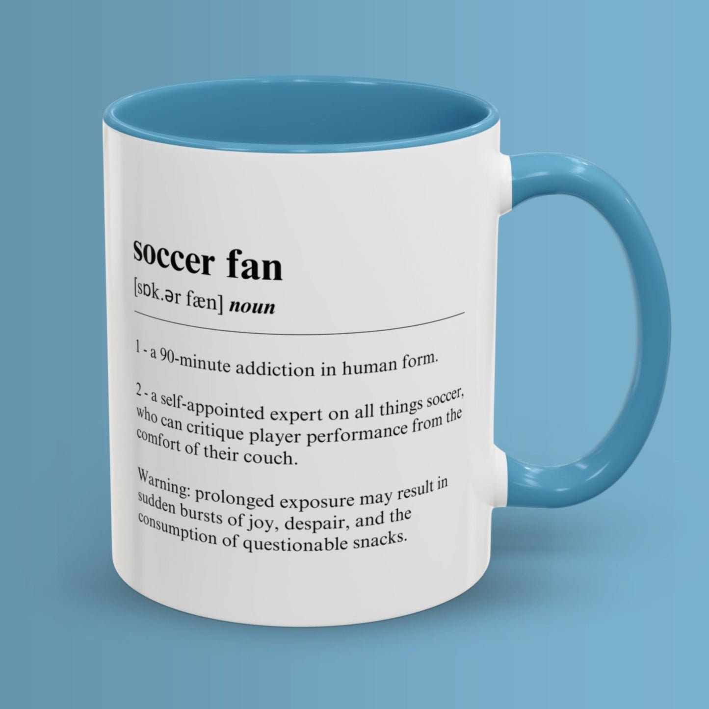 Soccer Fan Mug 11oz & 15oz Funny Dictionary Mug for Soccer Fans