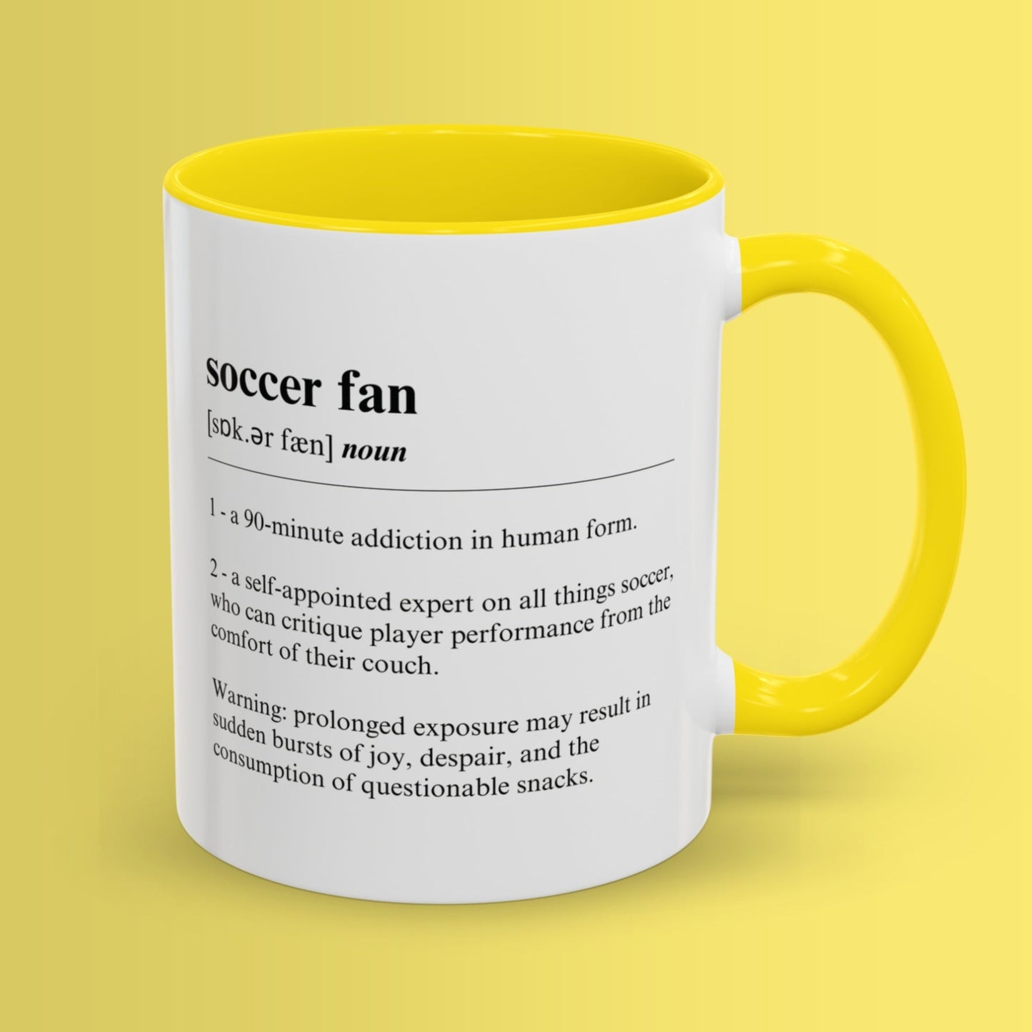 Soccer Fan Mug 11oz & 15oz Funny Dictionary Mug for Soccer Fans