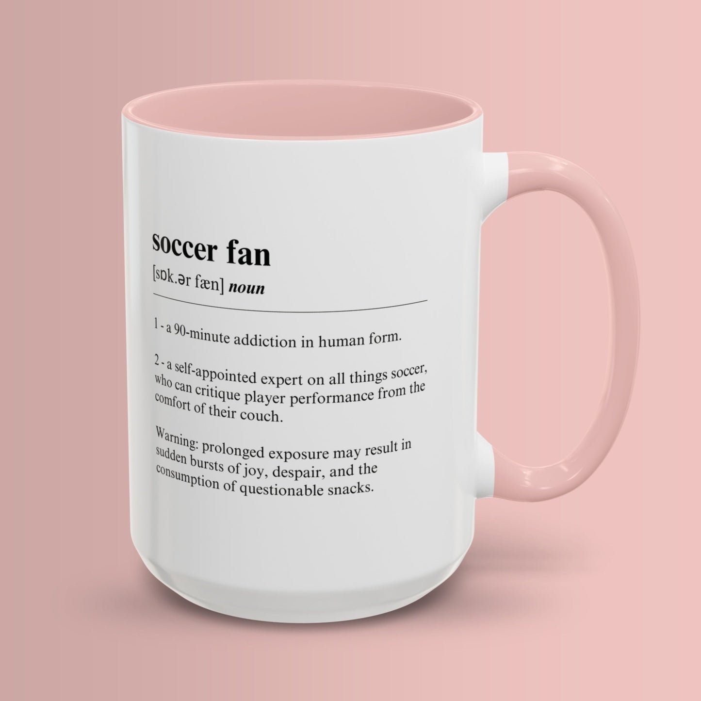 Soccer Fan Mug 11oz & 15oz Funny Dictionary Mug for Soccer Fans