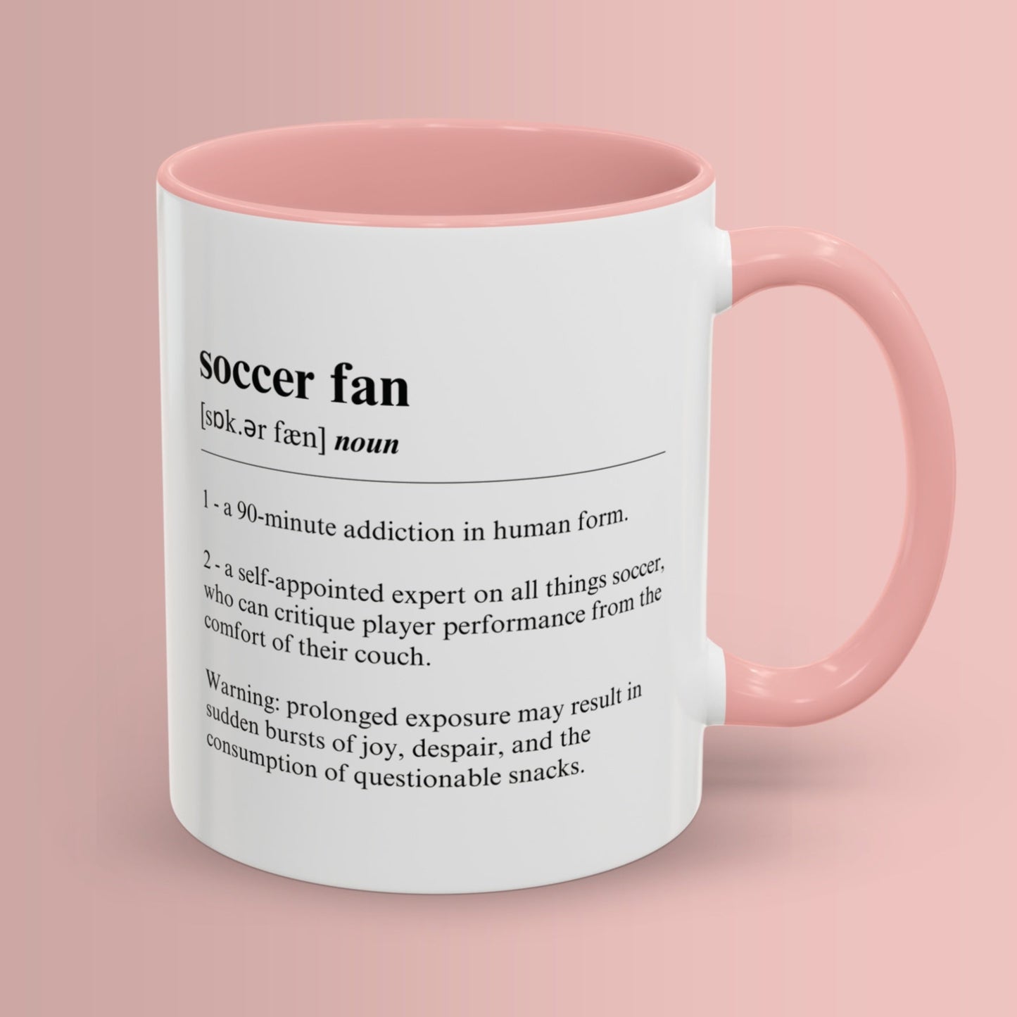 Soccer Fan Mug 11oz & 15oz Funny Dictionary Mug for Soccer Fans