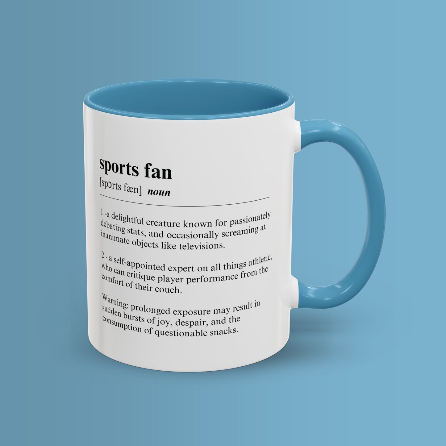 Sports Fan Mug 11oz & 15oz Funny Dictionary Mug for Sports Fans