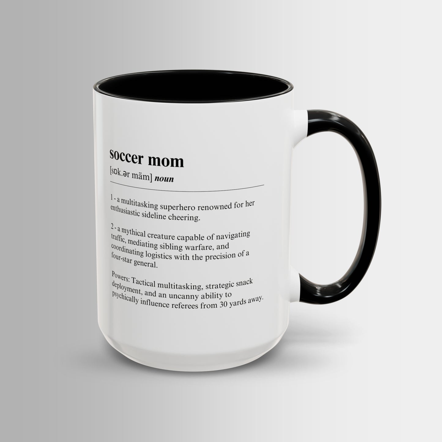Soccer Mom Mug 11oz and 15oz Funny Dictionary Mug for Soccer Moms