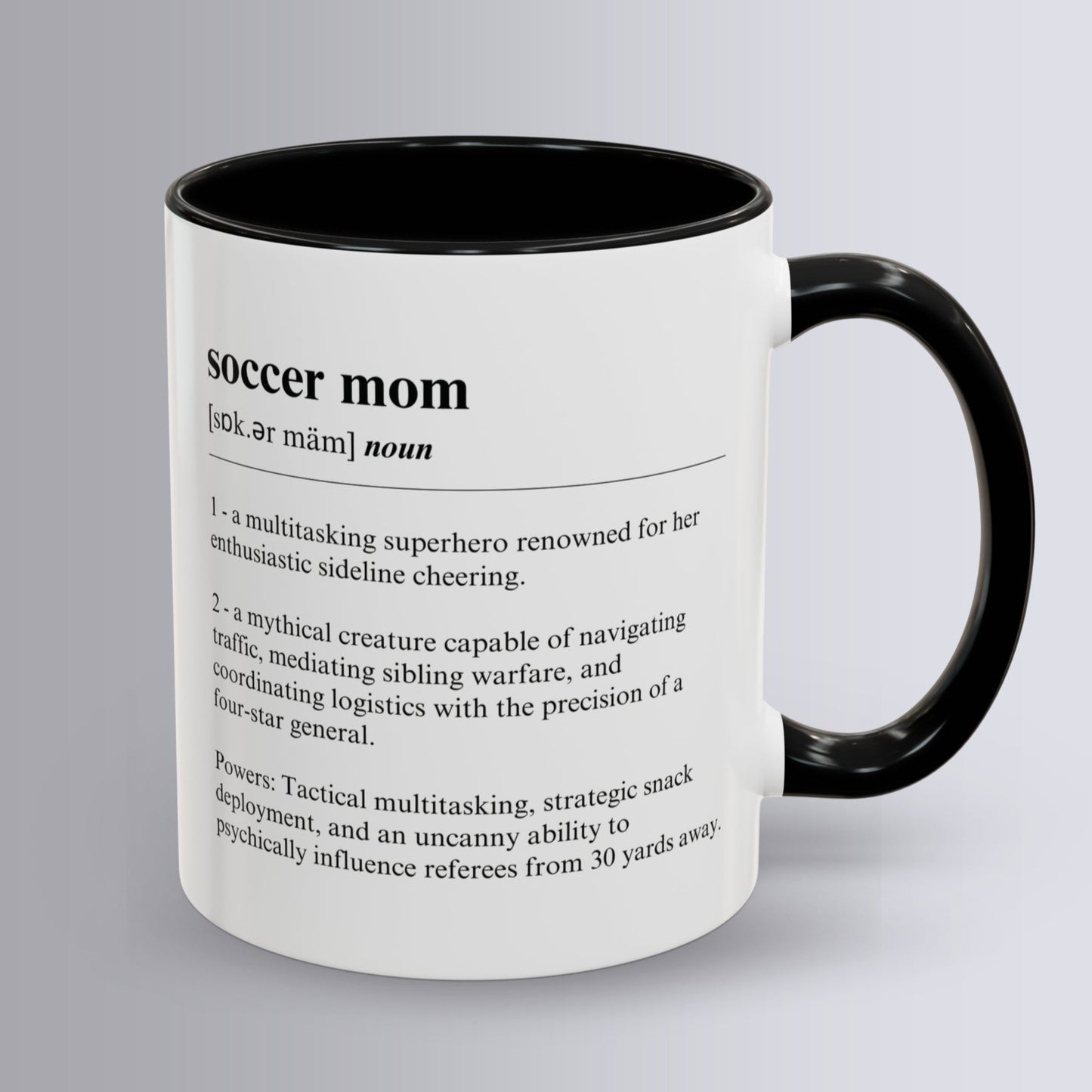 Soccer Mom Mug 11oz and 15oz Funny Dictionary Mug for Soccer Moms