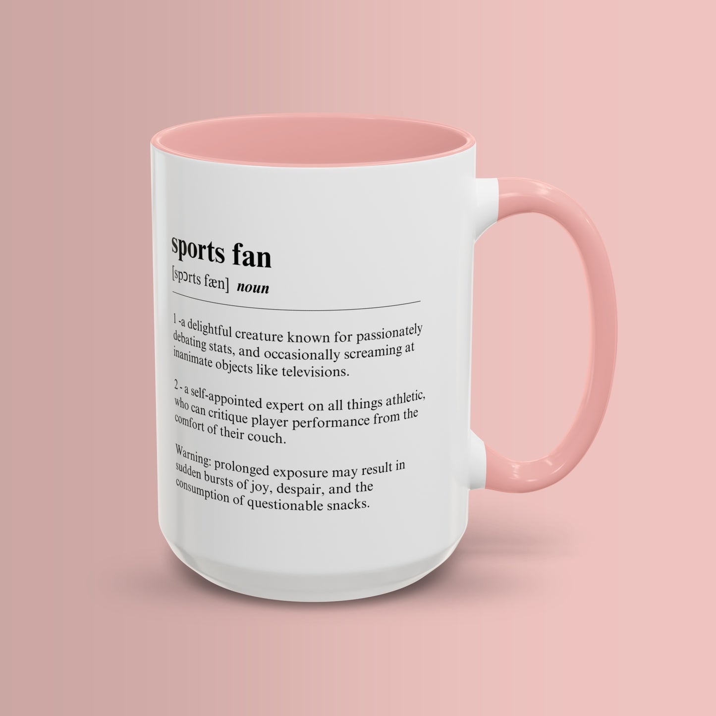 Sports Fan Mug 11oz & 15oz Funny Dictionary Mug for Sports Fans
