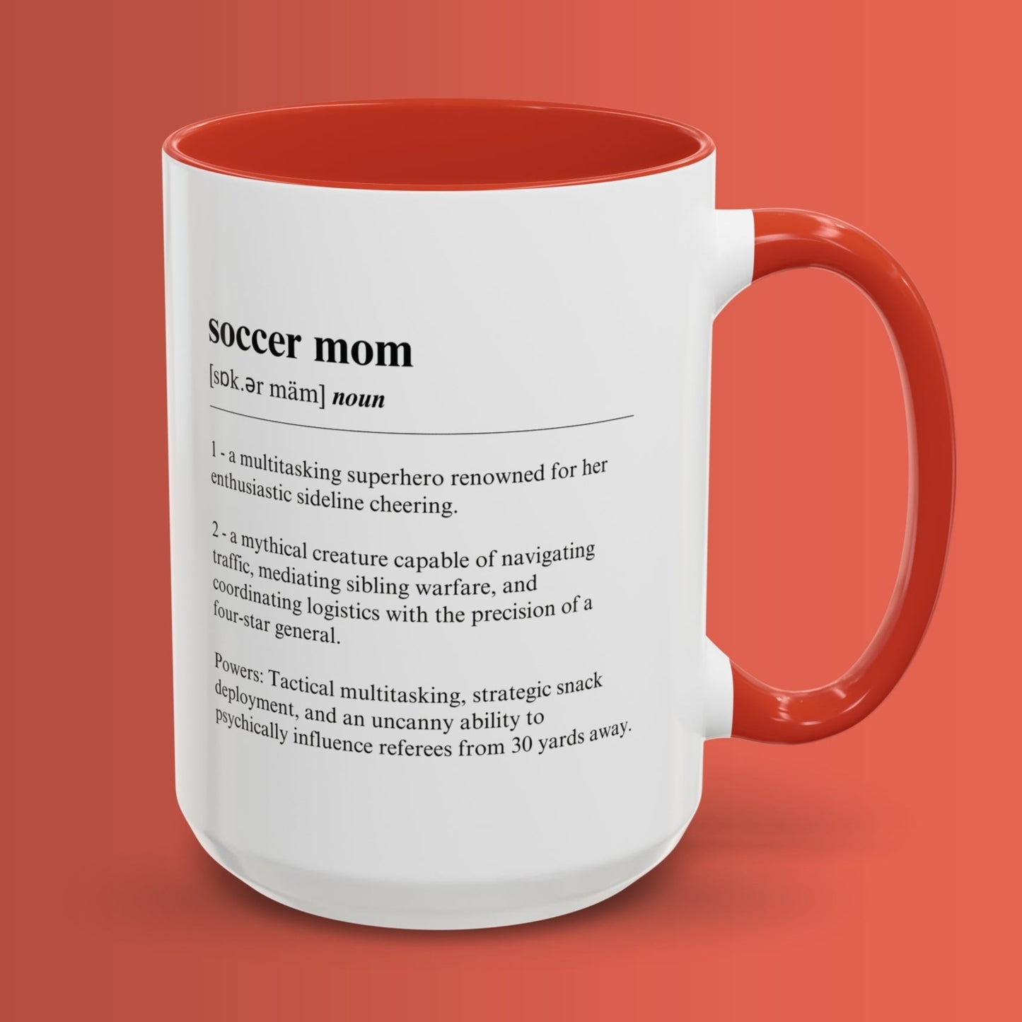 Soccer Mom Mug 11oz and 15oz Funny Dictionary Mug for Soccer Moms