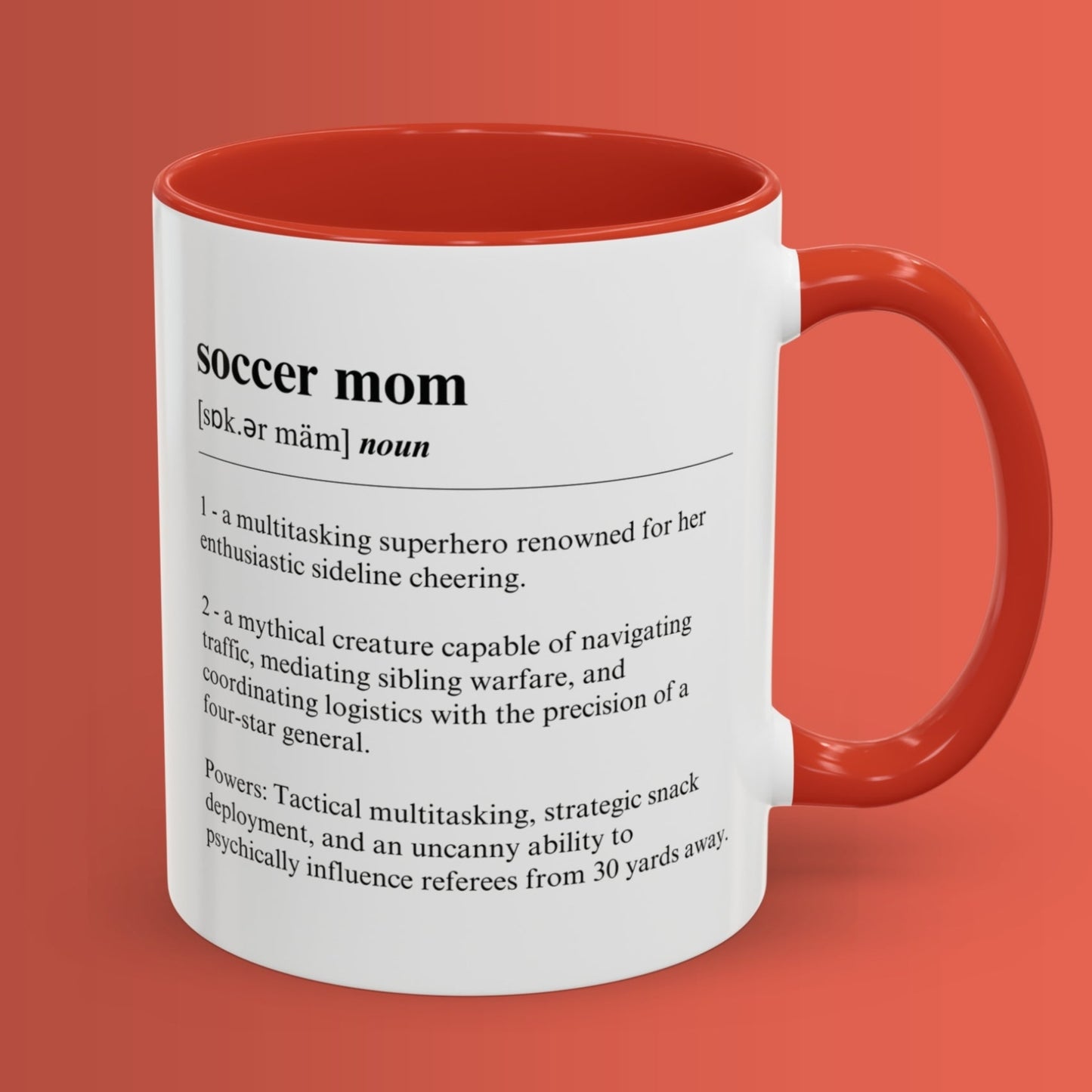 Soccer Mom Mug 11oz and 15oz Funny Dictionary Mug for Soccer Moms