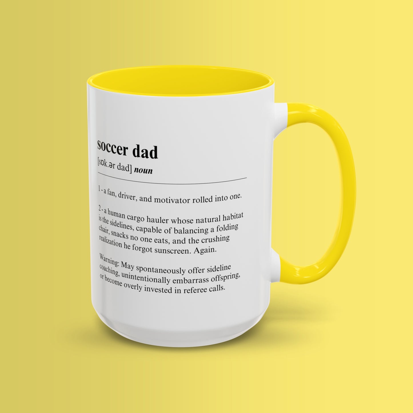 Soccer Dad Mug Funny Dictionary Mug for Soccer Dads