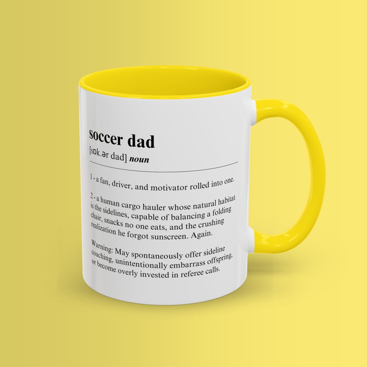 Soccer Dad Mug Funny Dictionary Mug for Soccer Dads