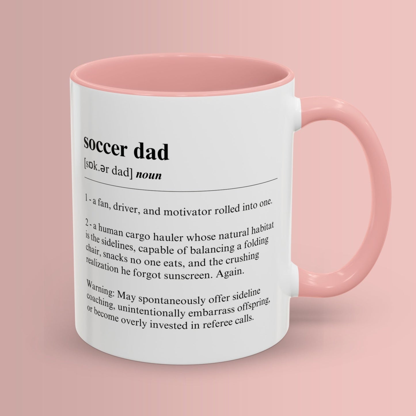 Soccer Dad Mug Funny Dictionary Mug for Soccer Dads
