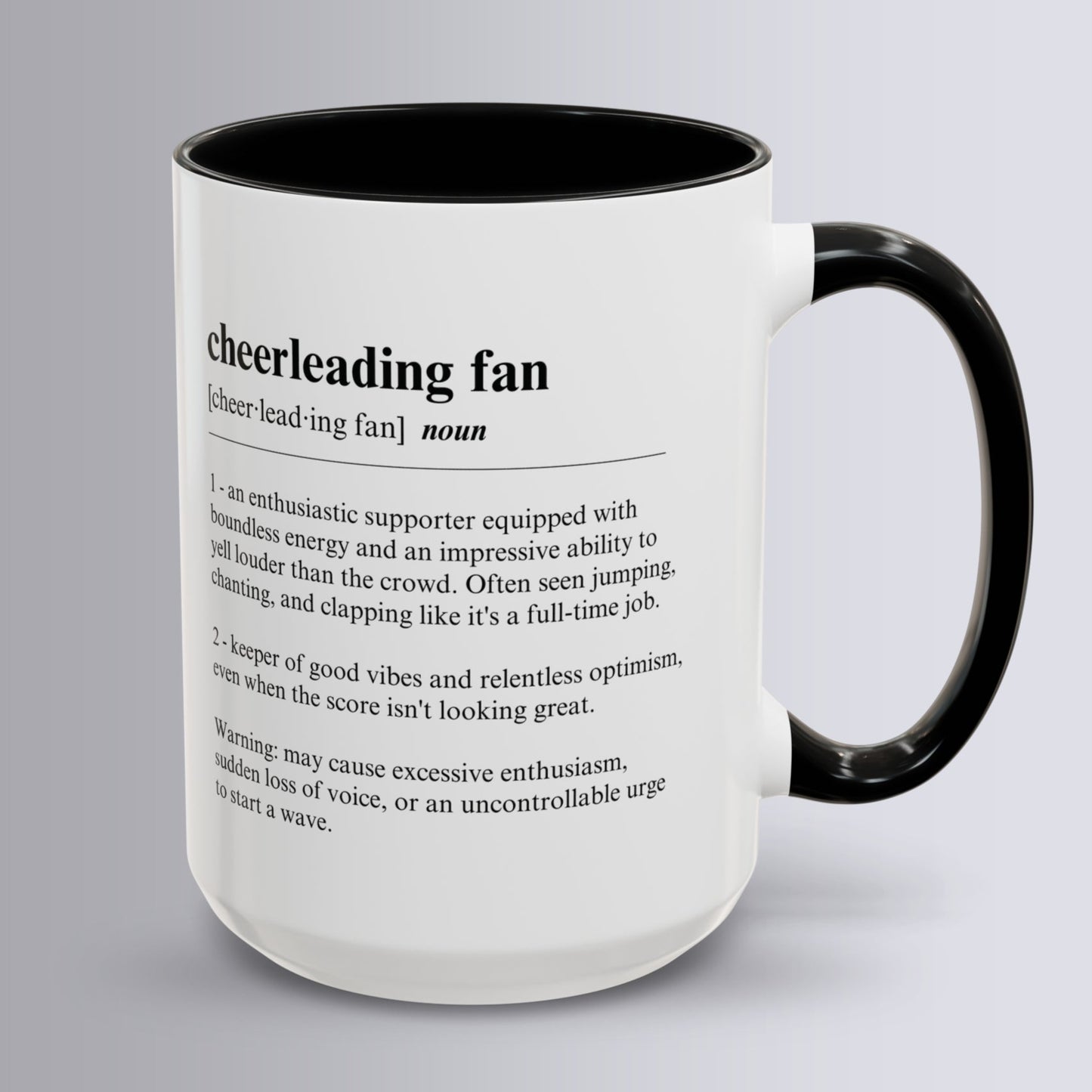 Cheerleading Fan Mug Funny Dictionary Mug for Sports Fans