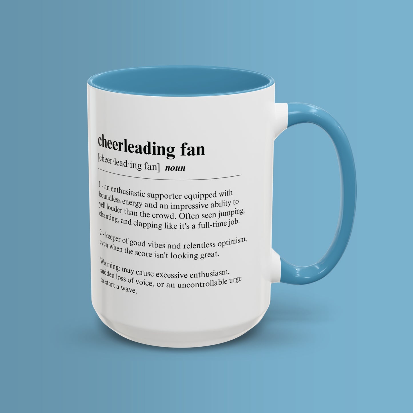 Cheerleading Fan Mug Funny Dictionary Mug for Sports Fans