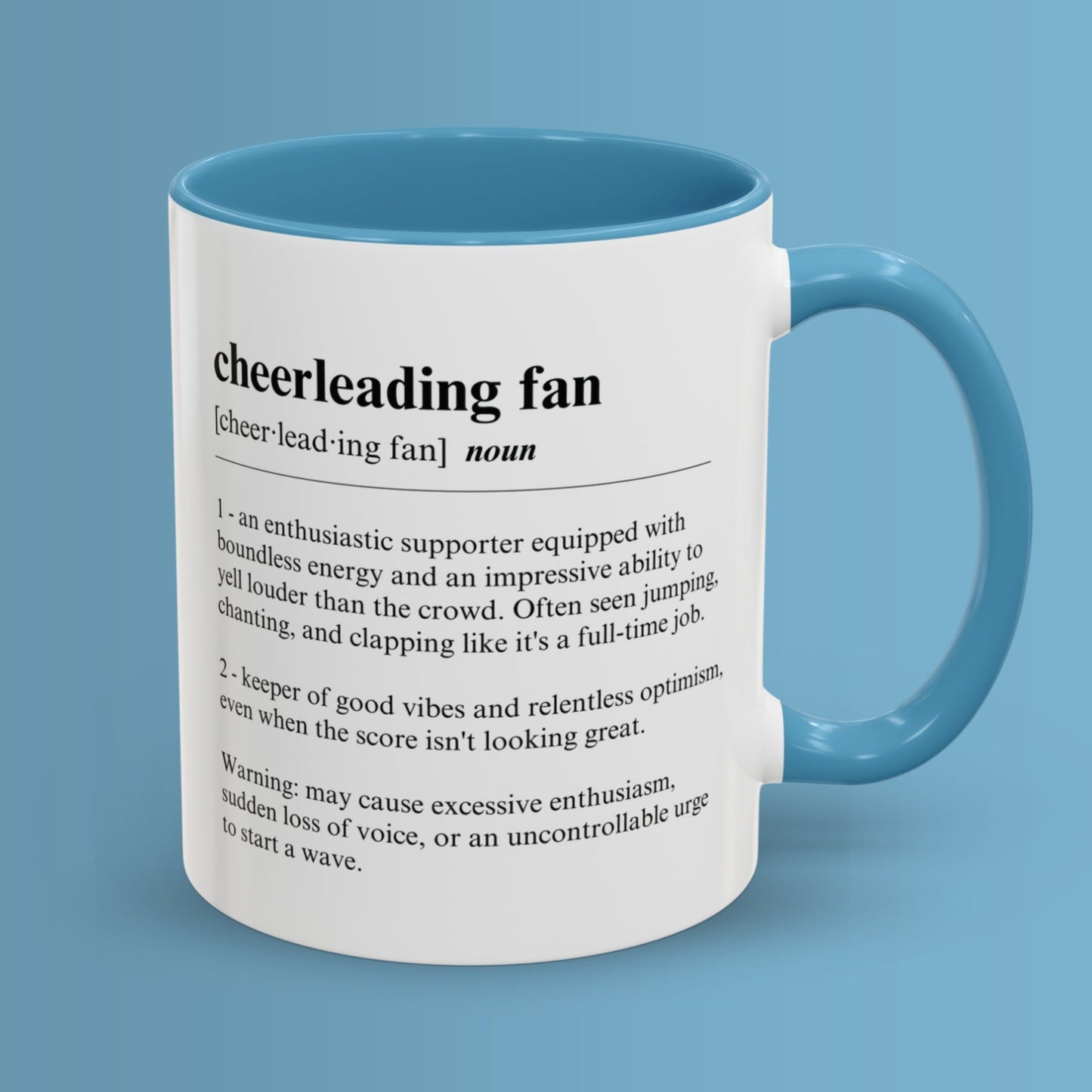 Cheerleading Fan Mug Funny Dictionary Mug for Sports Fans