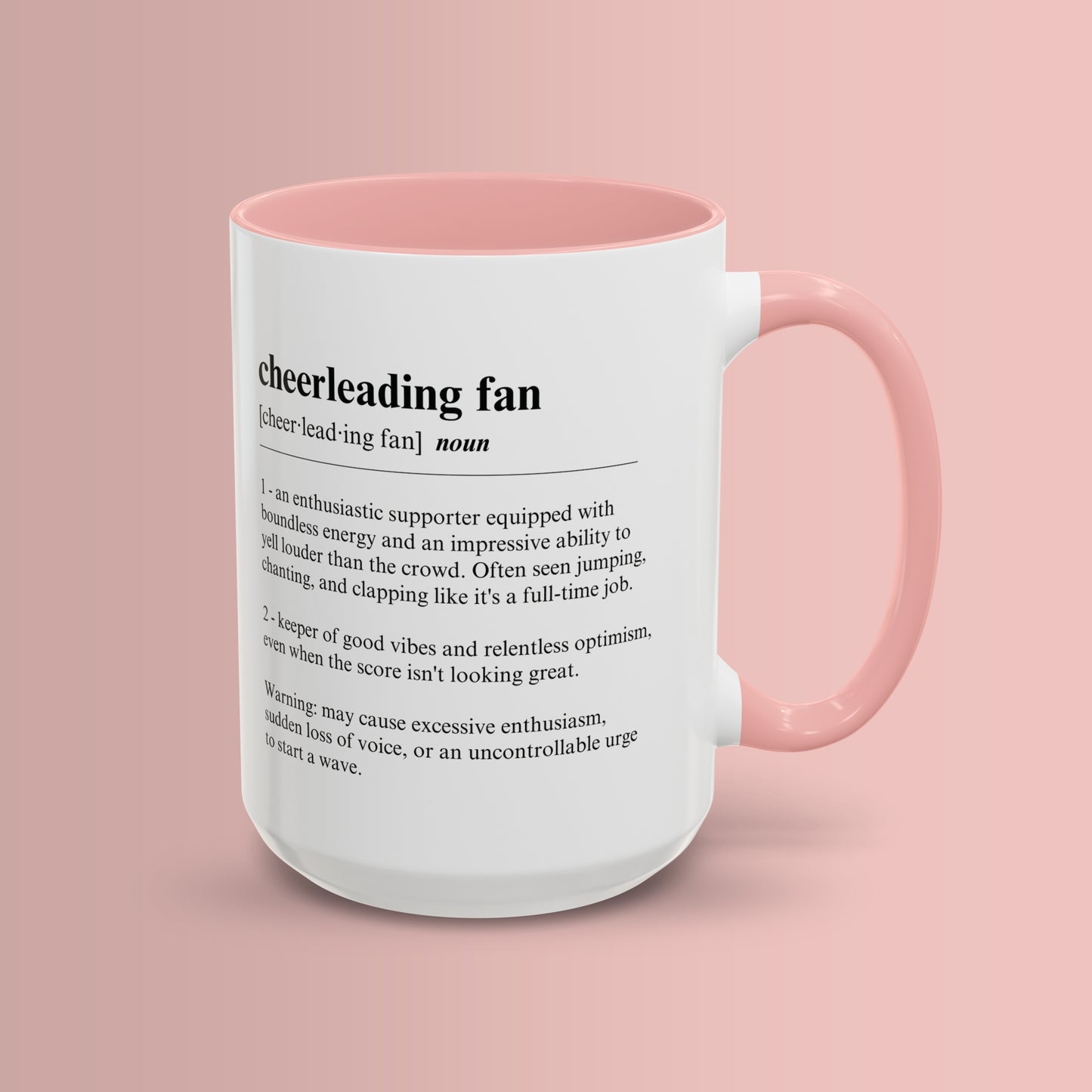 Cheerleading Fan Mug Funny Dictionary Mug for Sports Fans