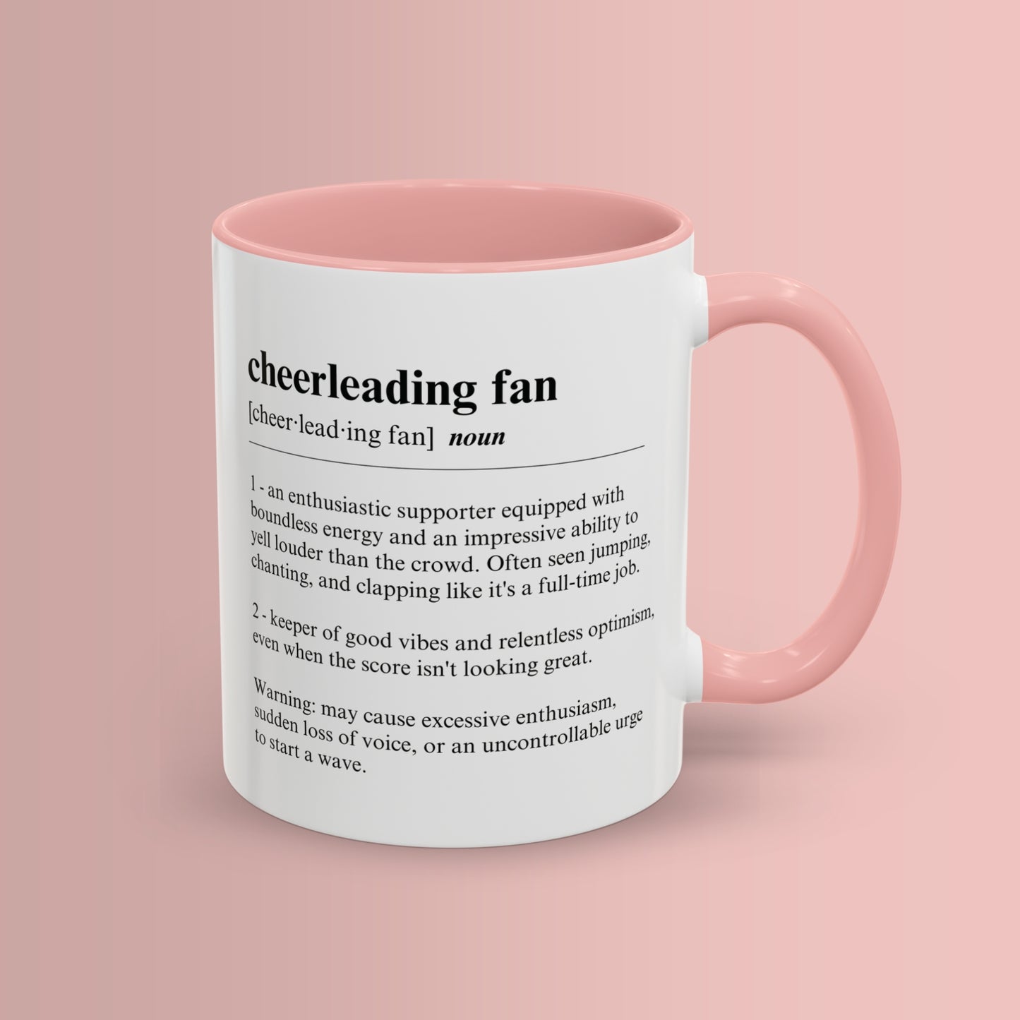 Cheerleading Fan Mug Funny Dictionary Mug for Sports Fans