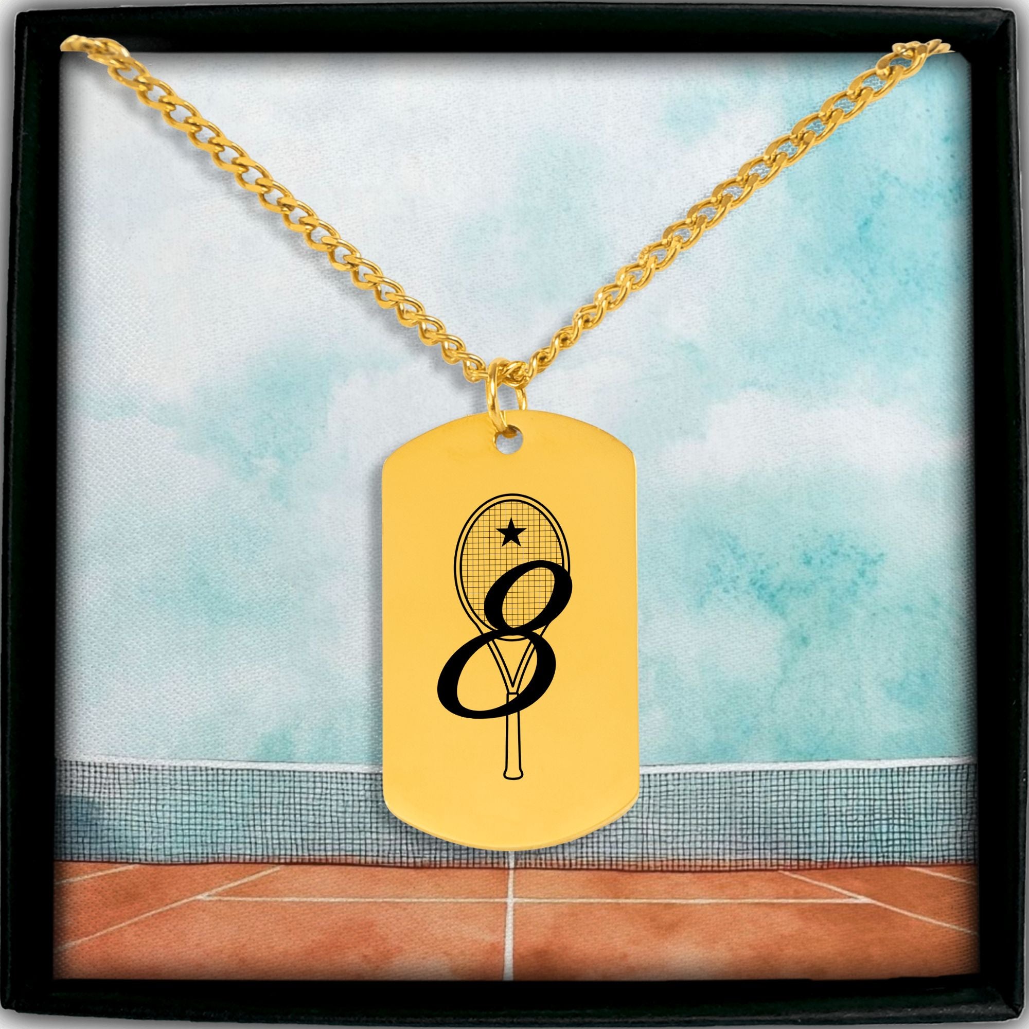 Custom Tennis Necklace - Large Number
