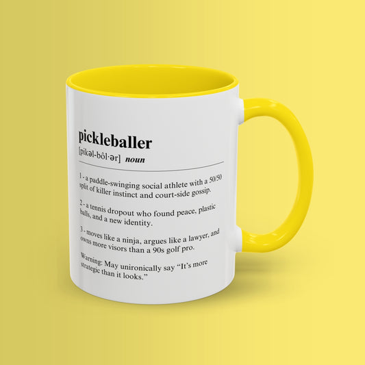Pickleball Mug 11oz & 15oz Funny Dictionary Mug for Pickleballer
