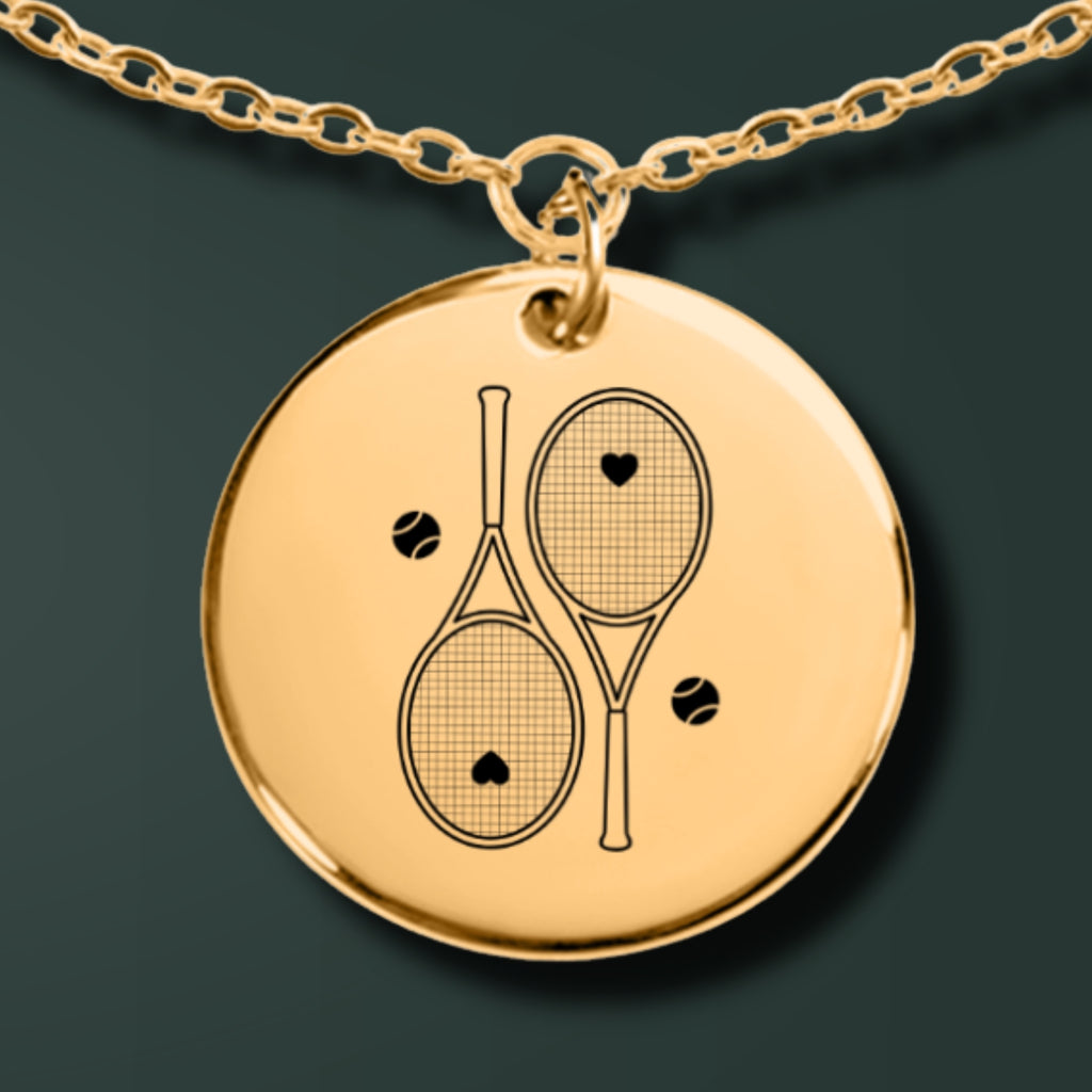 Tennis Bracelet 2 Heart Racquets