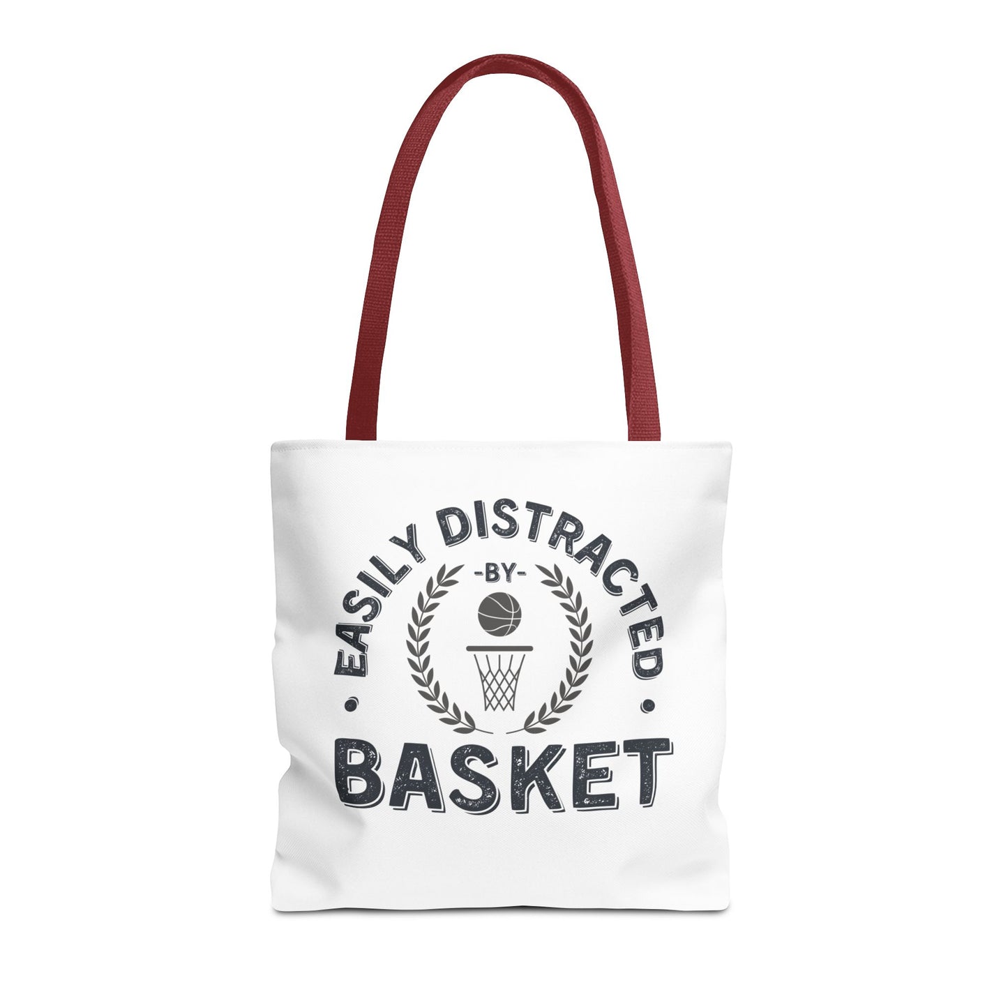 Basket Tote Bag Easily Distracted by Basket Funny Bag for Basketball Lovers