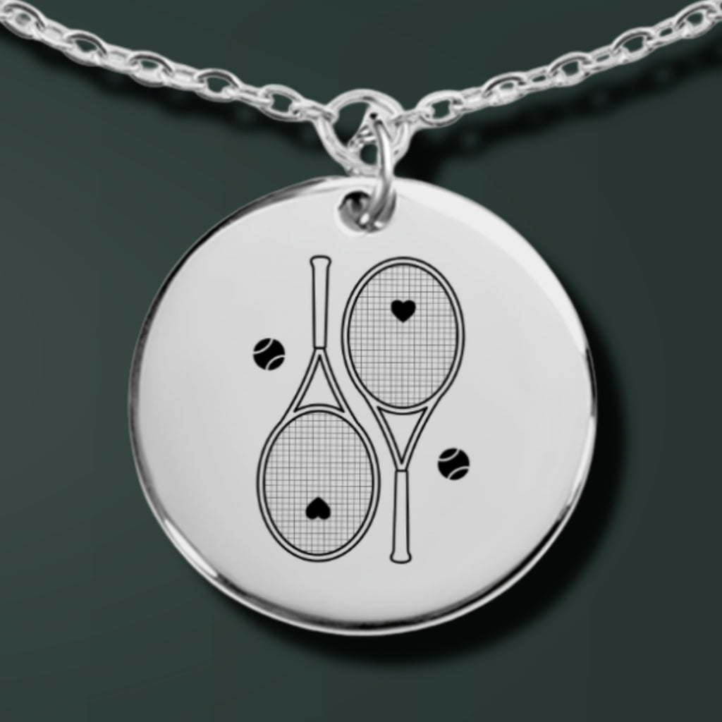 Tennis Bracelet 2 Heart Racquets