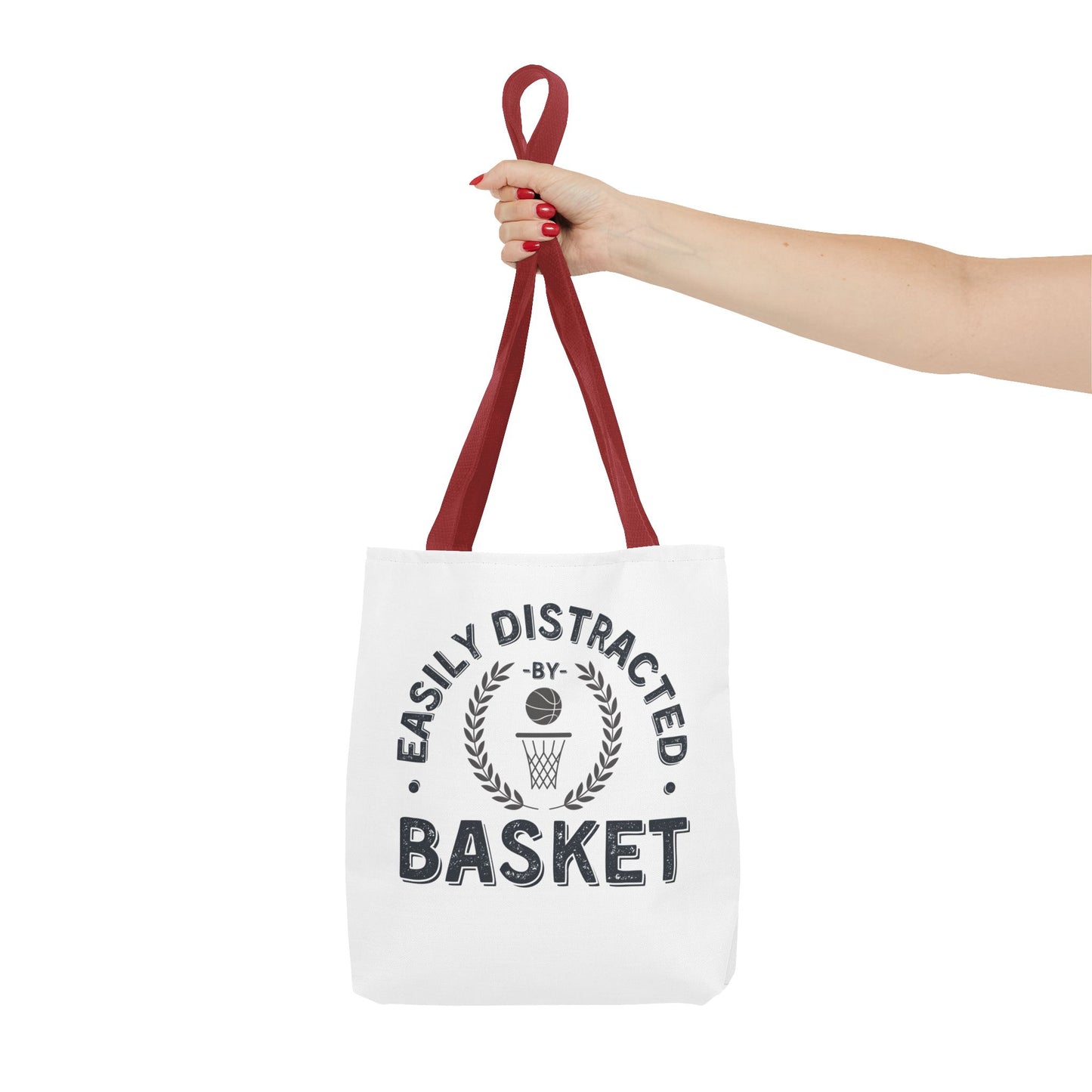 Basket Tote Bag Easily Distracted by Basket Funny Bag for Basketball Lovers