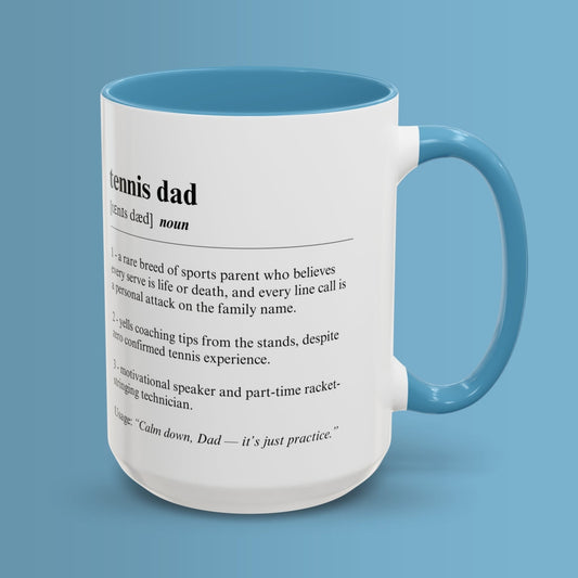 Tennis Dad Mug 11oz & 15oz Funny Dictionary Mug for Tennis Dad