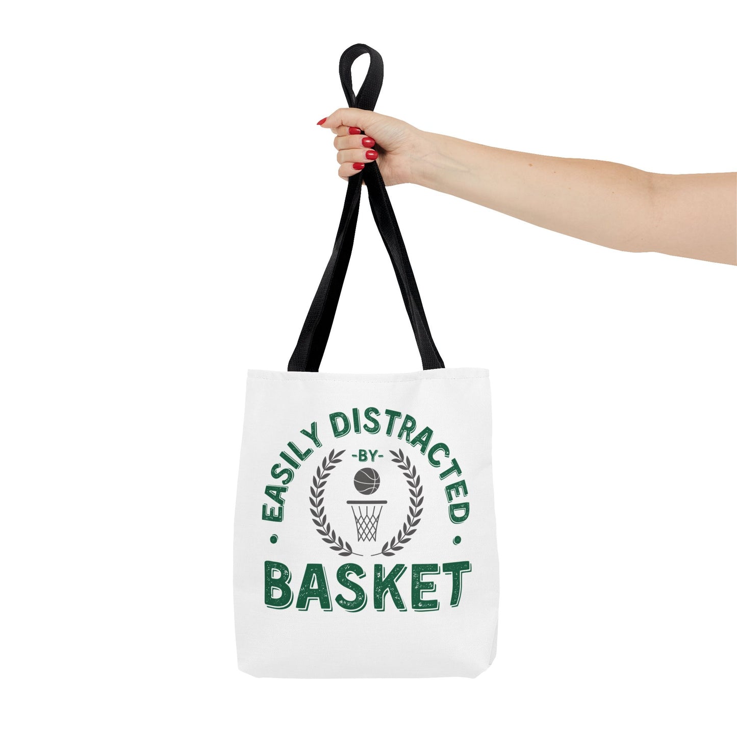 Basket Tote Bag Easily Distracted by Basket Funny Bag for Basketball Lovers