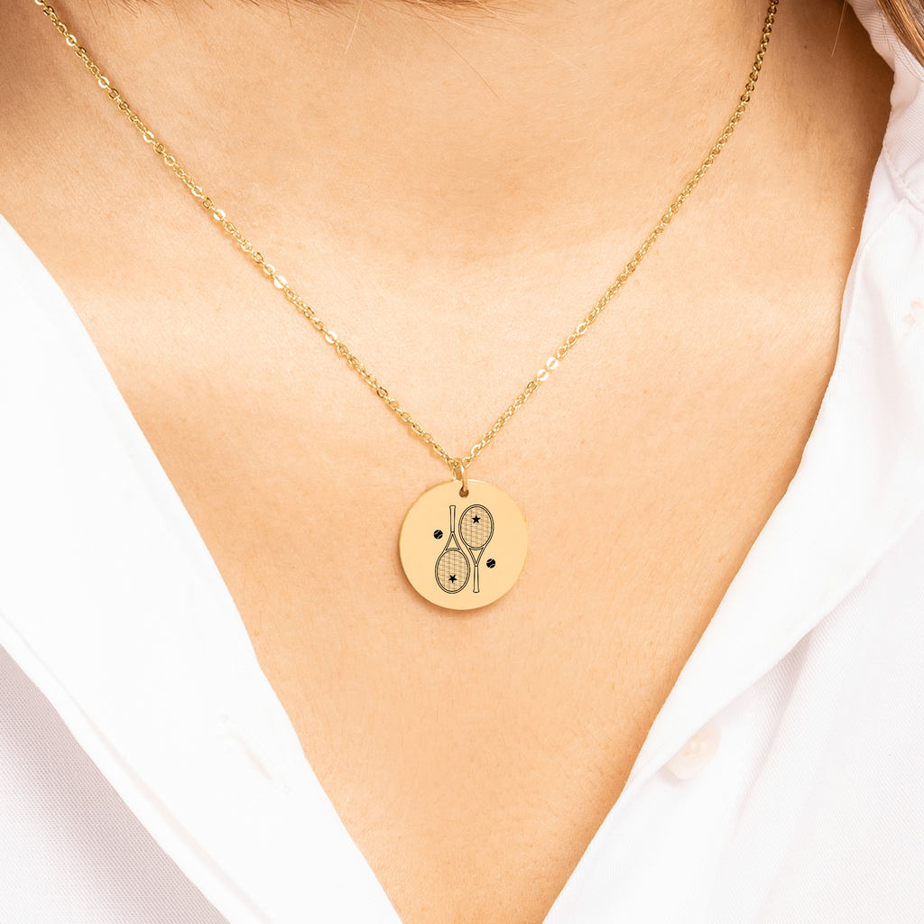 Tennis Necklace 2 Star Racquets