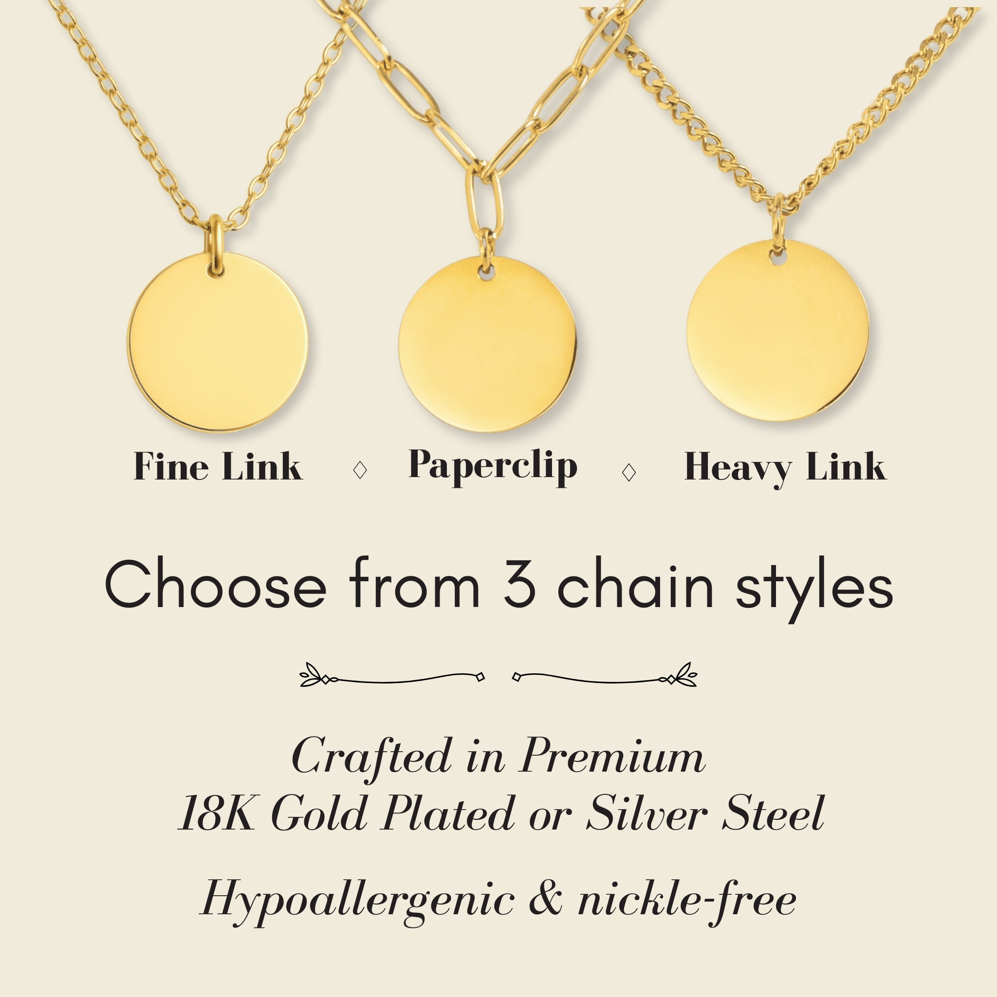 Tennis Retro Monogram Necklace with Coin Pendant