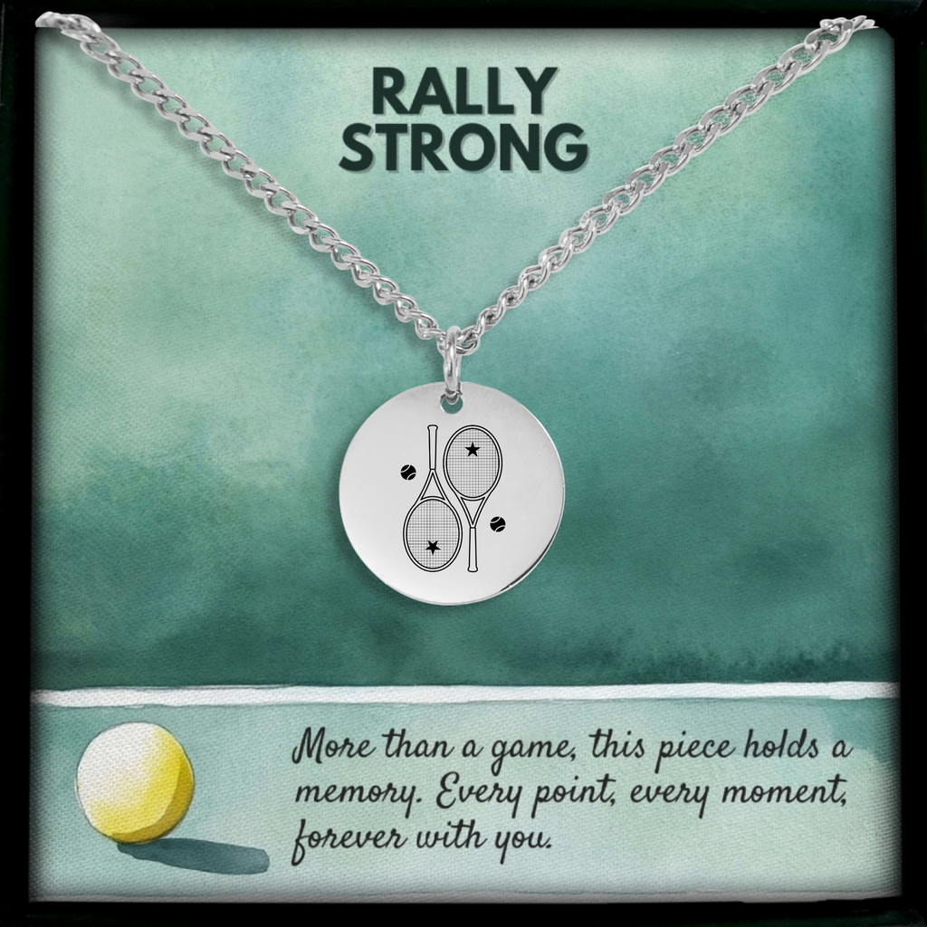 Tennis Necklace 2 Star Racquets