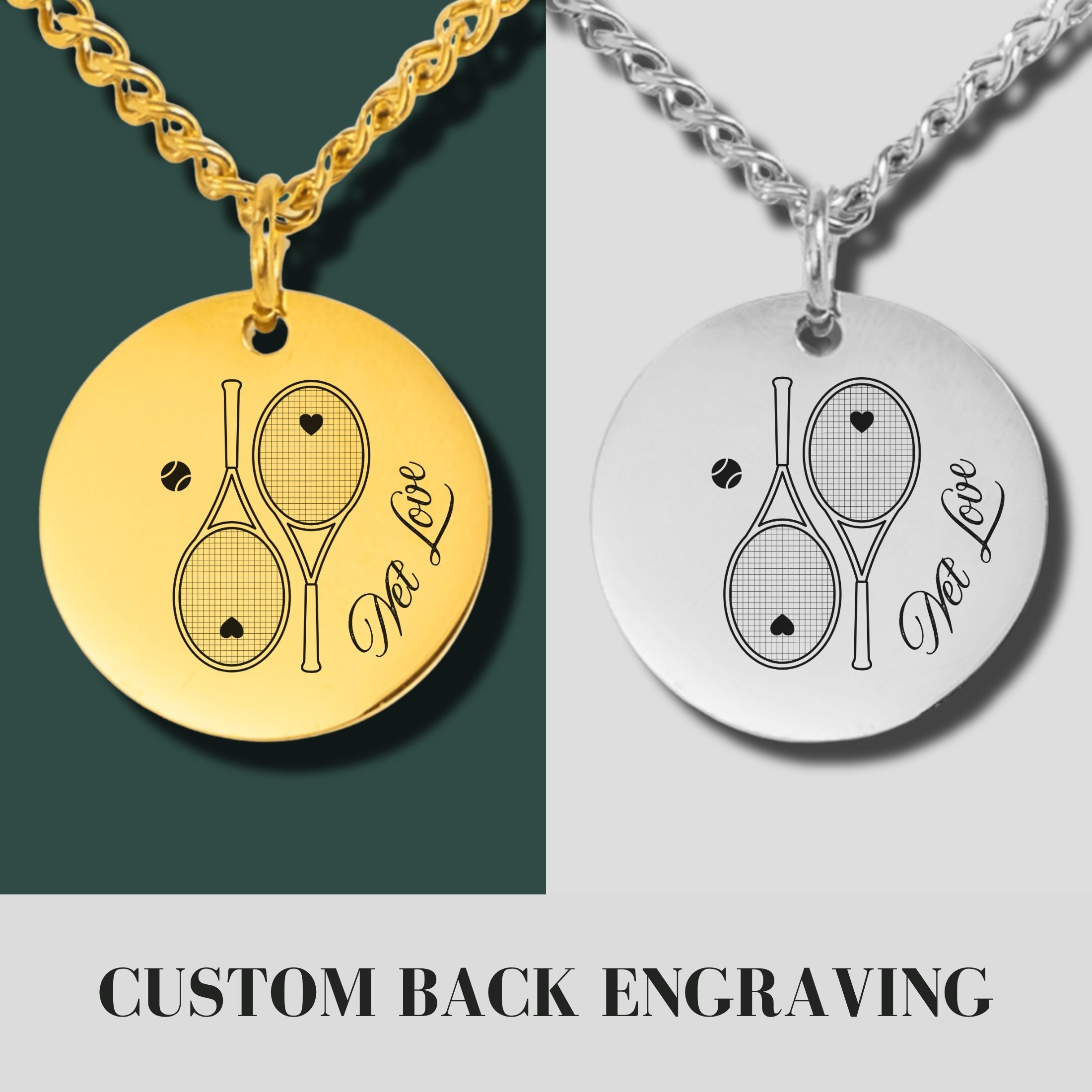 Tennis Necklace Net Love Racquets