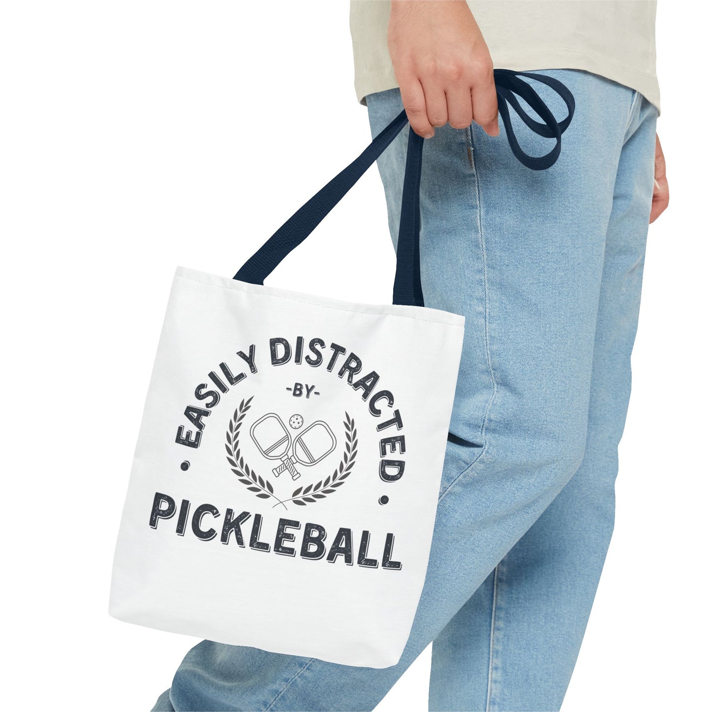 Pickleball Tote Bag Easily Distracted by Pickleball Funny Bag for Pickleball Tennis Lovers