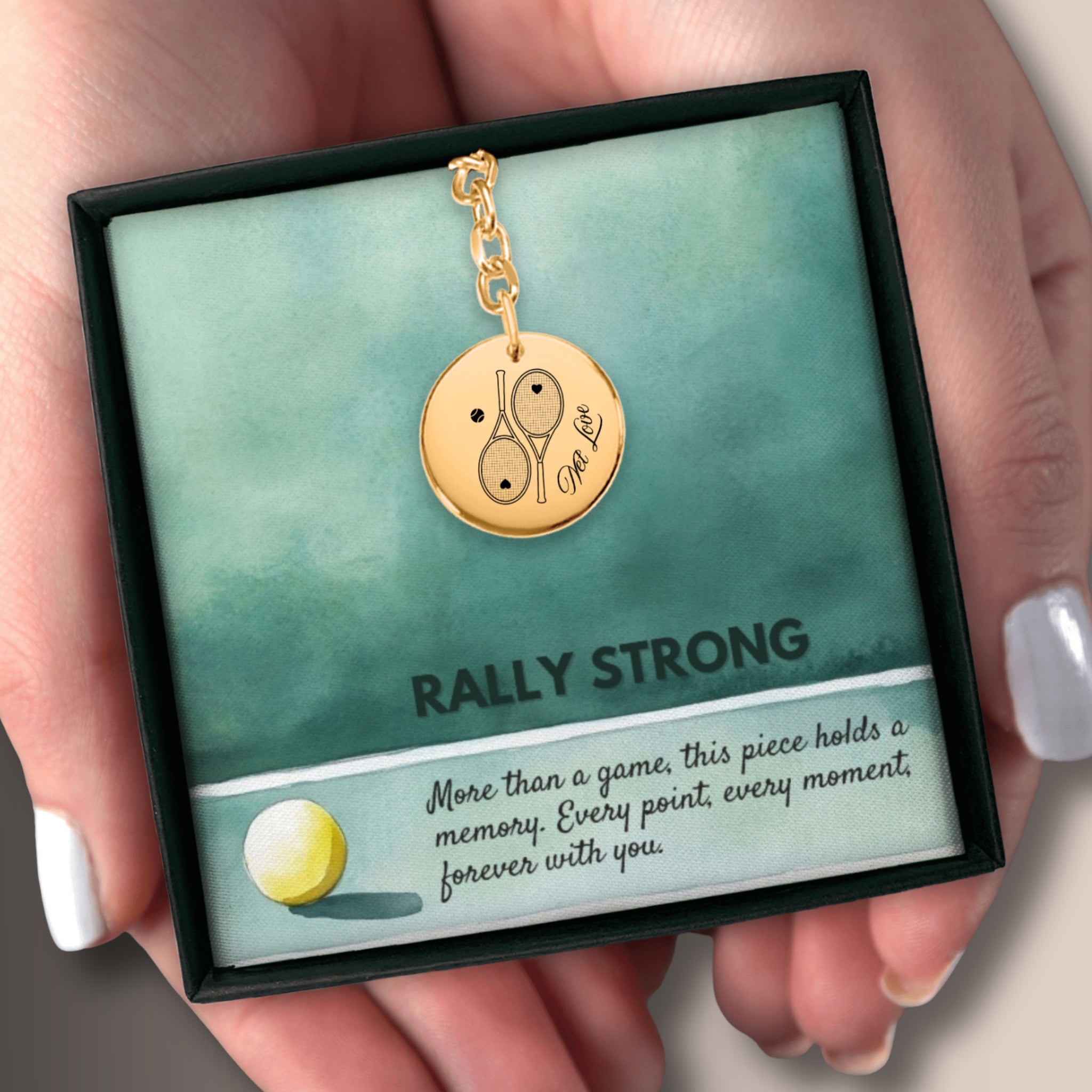 Tennis Keyring Net Love Racquets