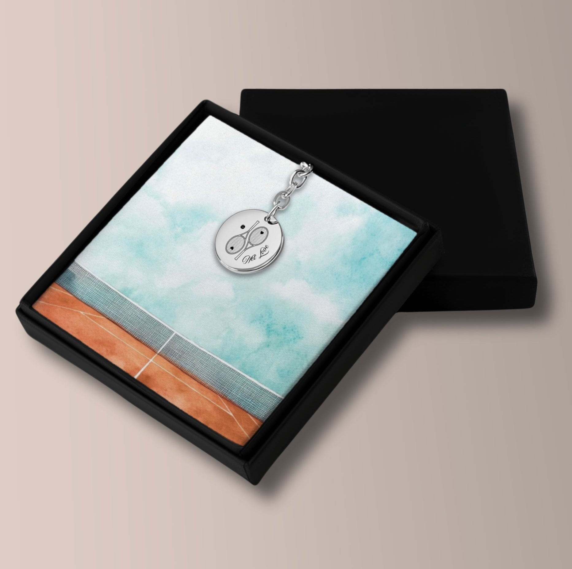 Tennis Keyring Net Love Racquets