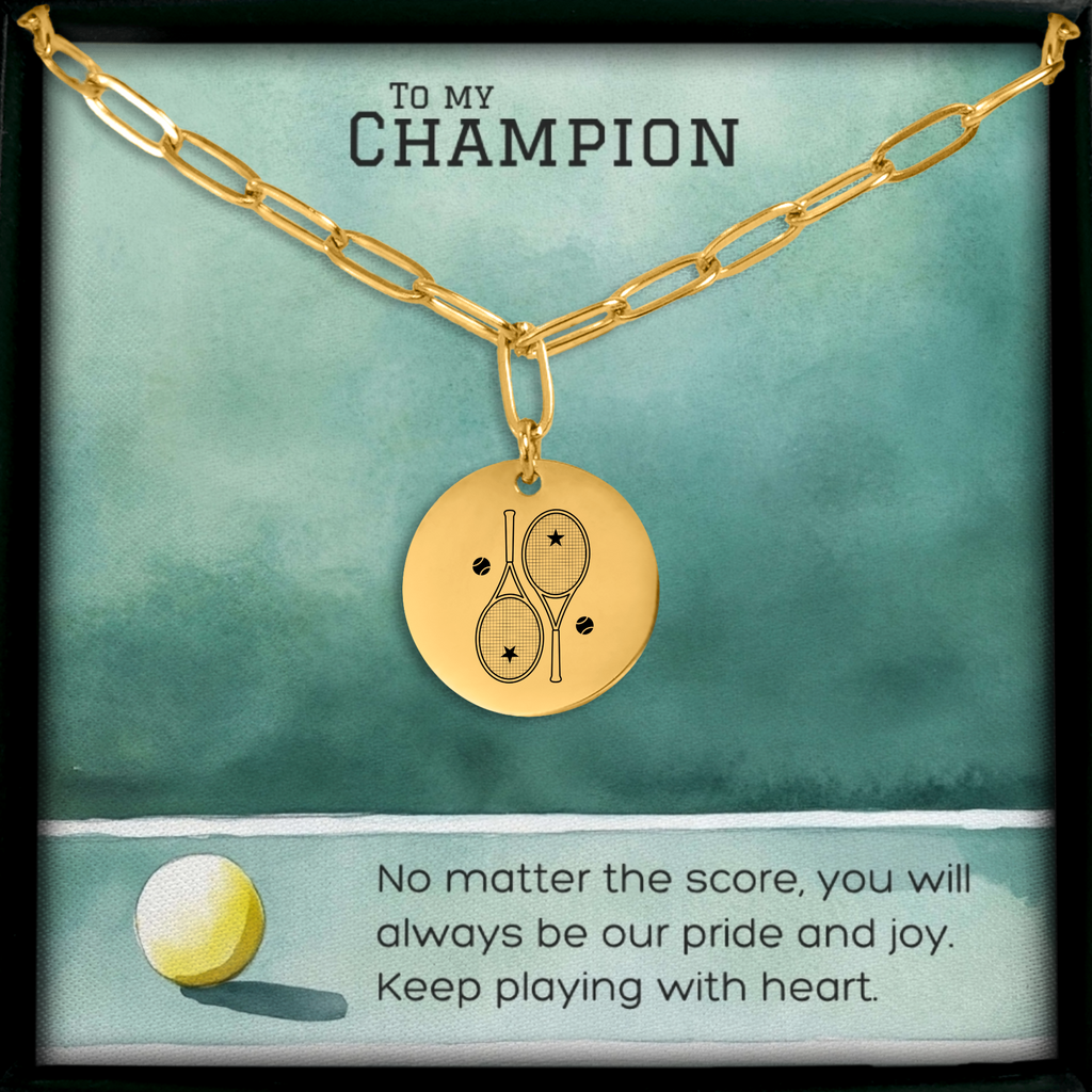 Tennis Necklace 2 Star Racquets