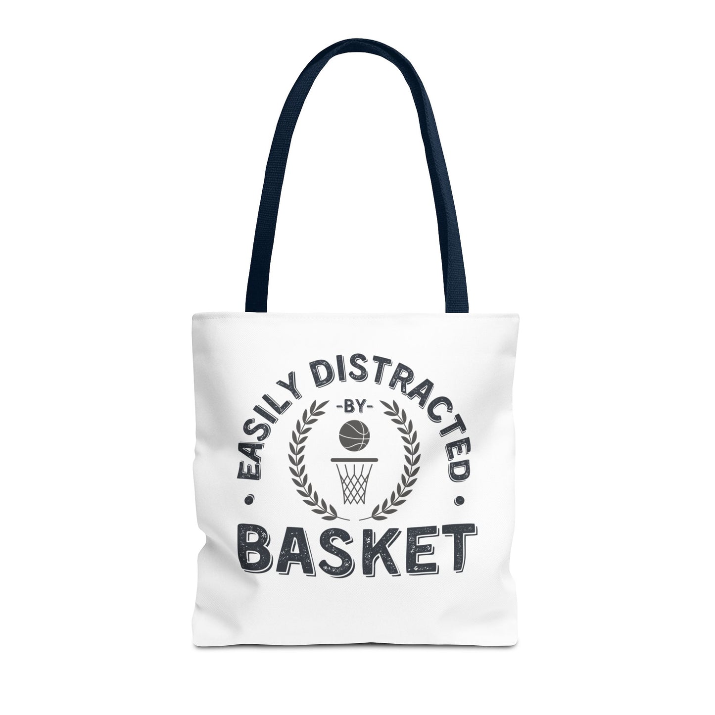 Basket Tote Bag Easily Distracted by Basket Funny Bag for Basketball Lovers