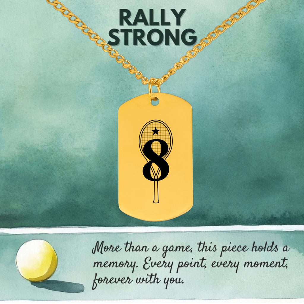 Custom Tennis Necklace My Lucky Number Tag Pendant